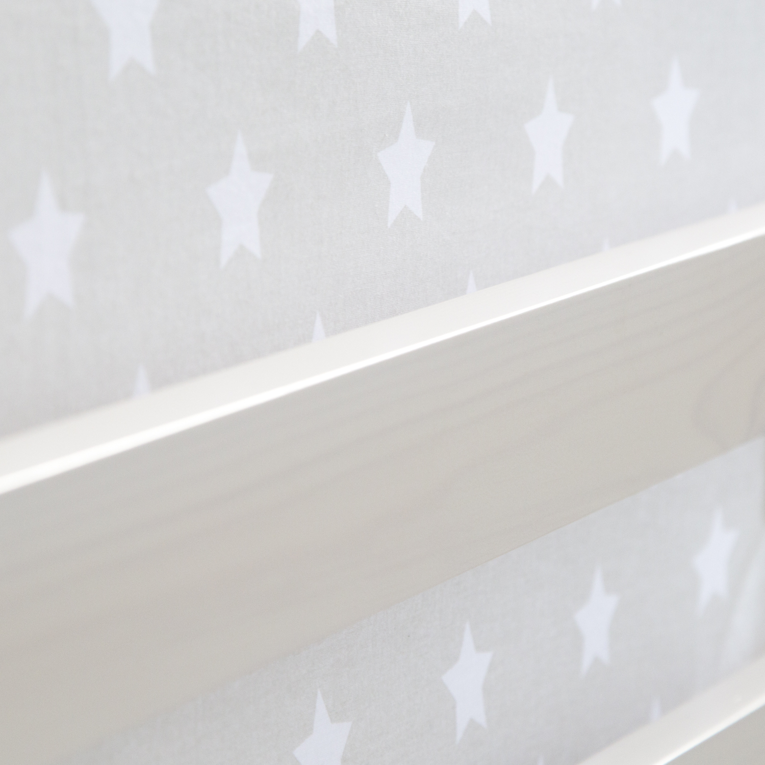 Childrenbed Solid Pine Curtain white stars 90x200