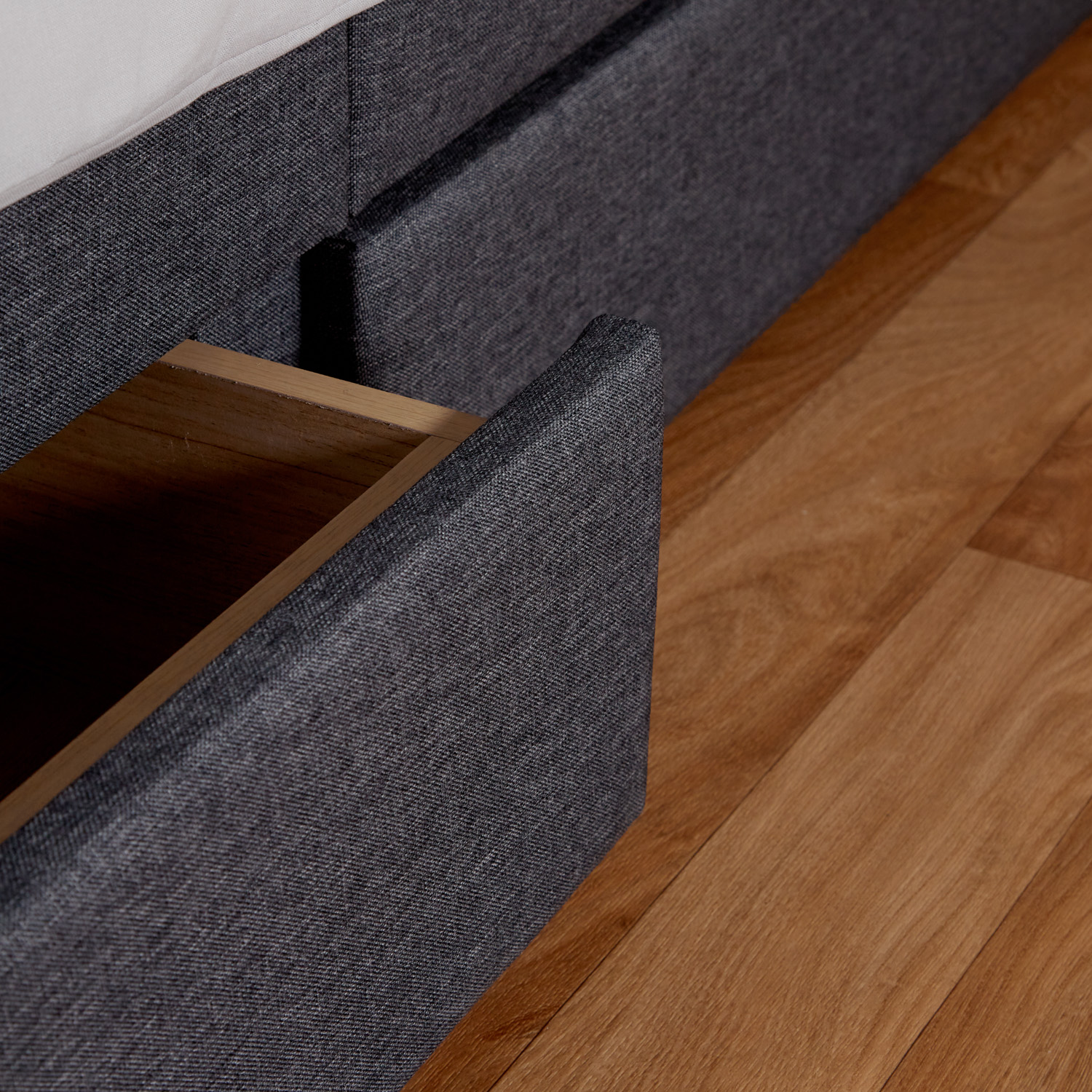 Upholstered Bed 90x200 cm with 2 Drawers Slatts Grey Fabric Bed Single Bed Futon Bed Frame Platform Bed Upholstered Bed 90 140 x200 cm Slatts Grey Fabric Bed Single Bed Double Bed Futon Bed Frame Platform Bed Mattress 2 Drawers