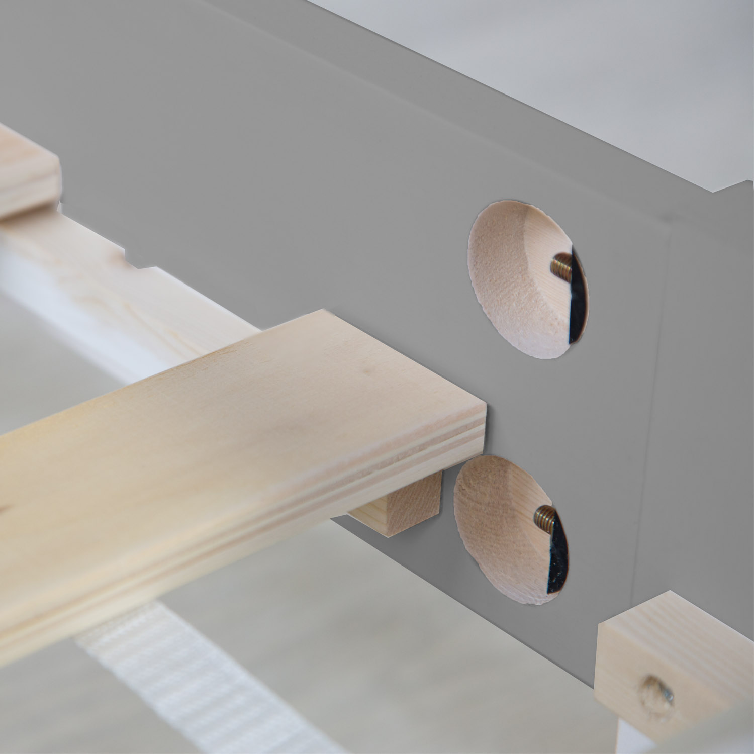 Double Bed with Mattress and Slatted Frame 140x200 Bed Grey Solid Pine Bedstead Wooden Bed Futon Bed