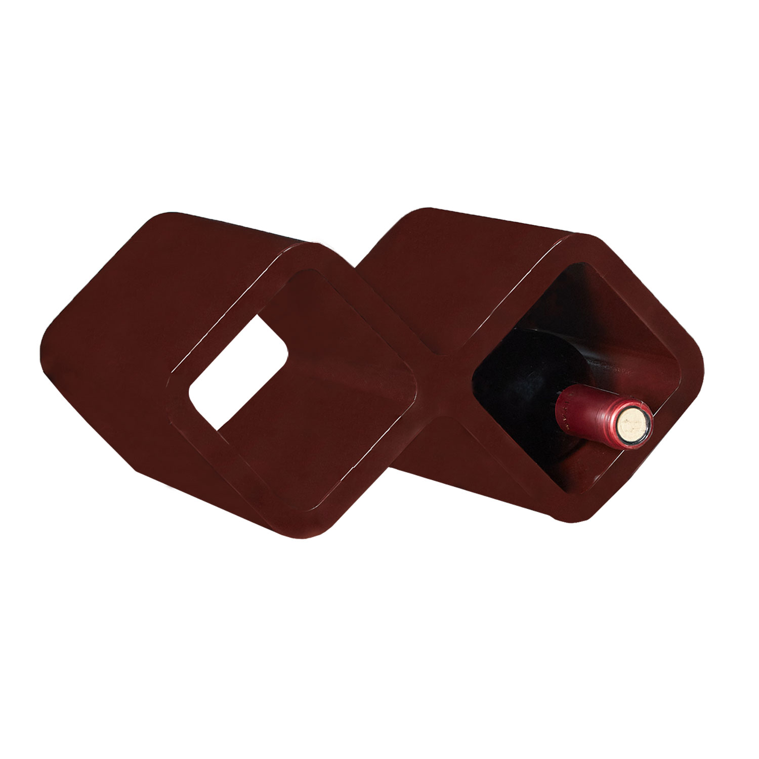 Retro Cube Shelf Shelving wine holder darkbrown