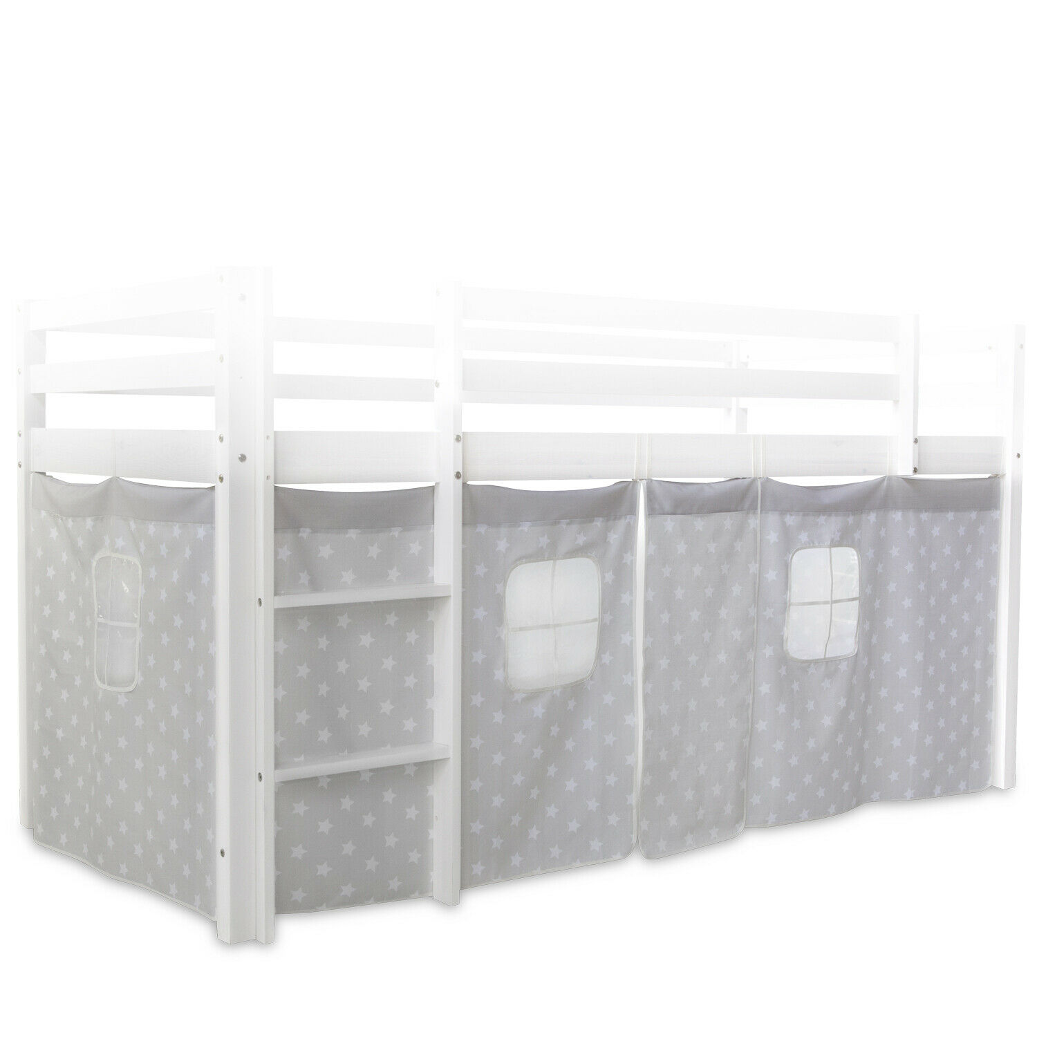 Childrens Bed Curtain Bunk Bed Cabin Bed Accessories Grey Stars Childrens Bed Curtain Bunk Bed Cabin Bed Accessories Grey Stars