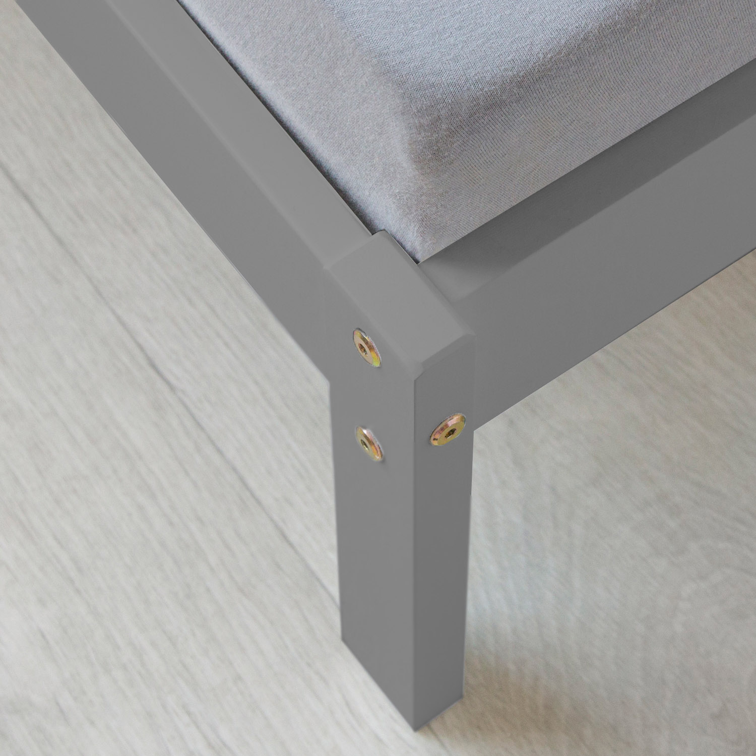 Pallet Bed 90x200 cm Gray | Single Bed | With Slatted Base | Wood | Children's, Teen, or Guest Bedroom