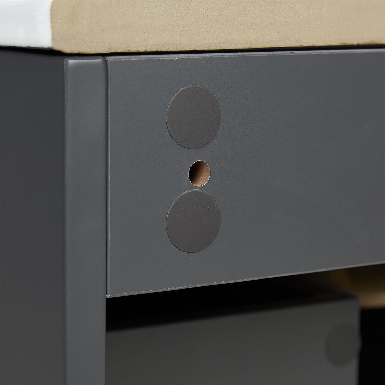 Bathroom cabinet 60 cm Wood Grey Storage Vanity unit Bathroom furniture Sink unit Washroom wall cabinet