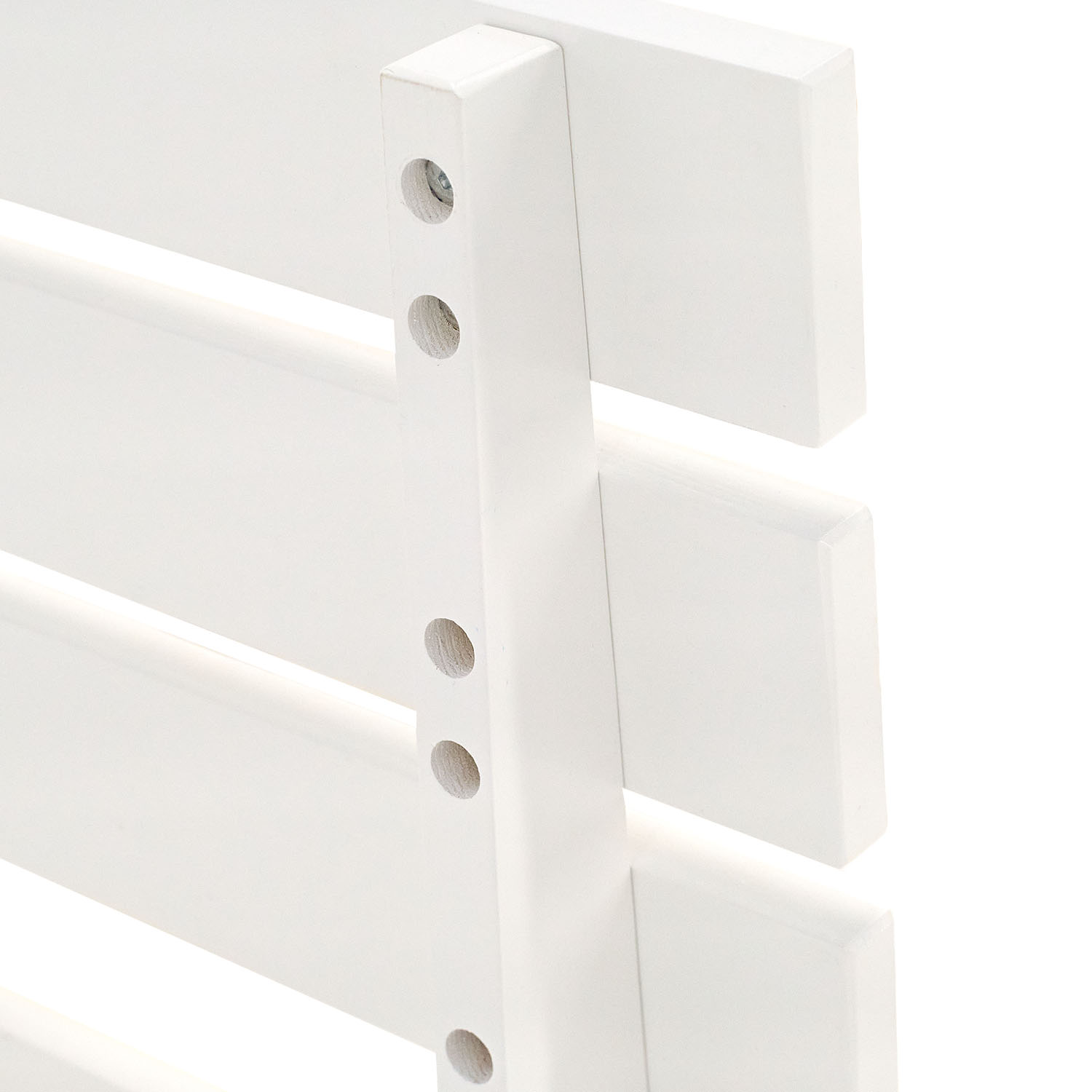 Wood Bed 120x200 cm White | Double Bed | with Slatted Frame | Solid | Kids Youth Guest Bedroom