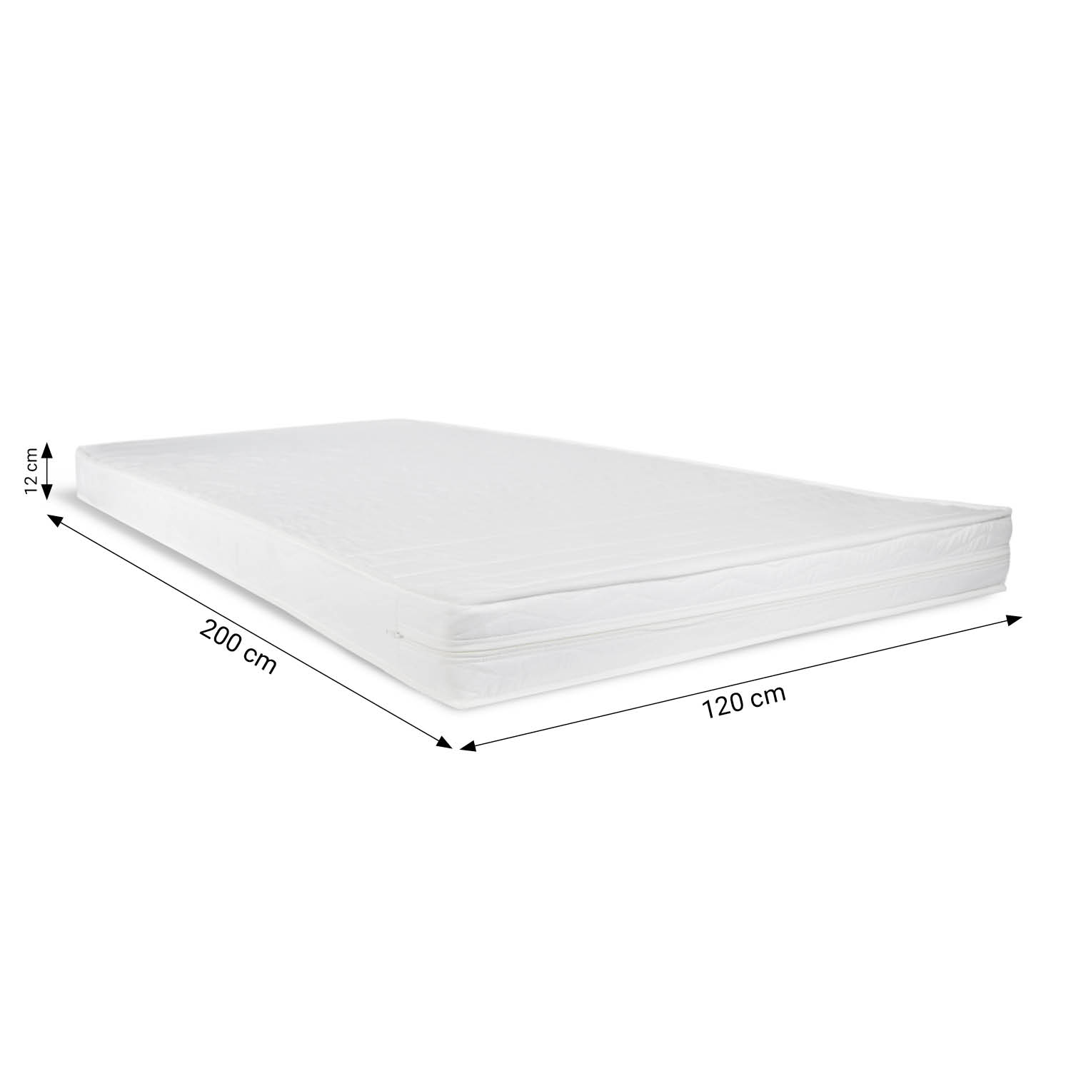 Upholstered Bed with Mattress 120x200 Slatted Frame Double Bed Fabric Bedstead Bed Grey