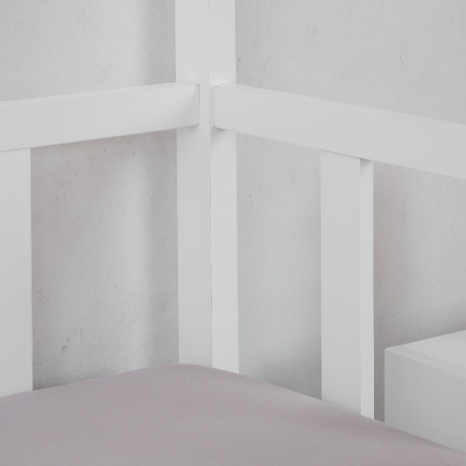 Children's Bed 90x200 cm White | House Bed with Fall Protection and Bed Drawer | Montessori | Single Bed | with Slatted Frame | Wood