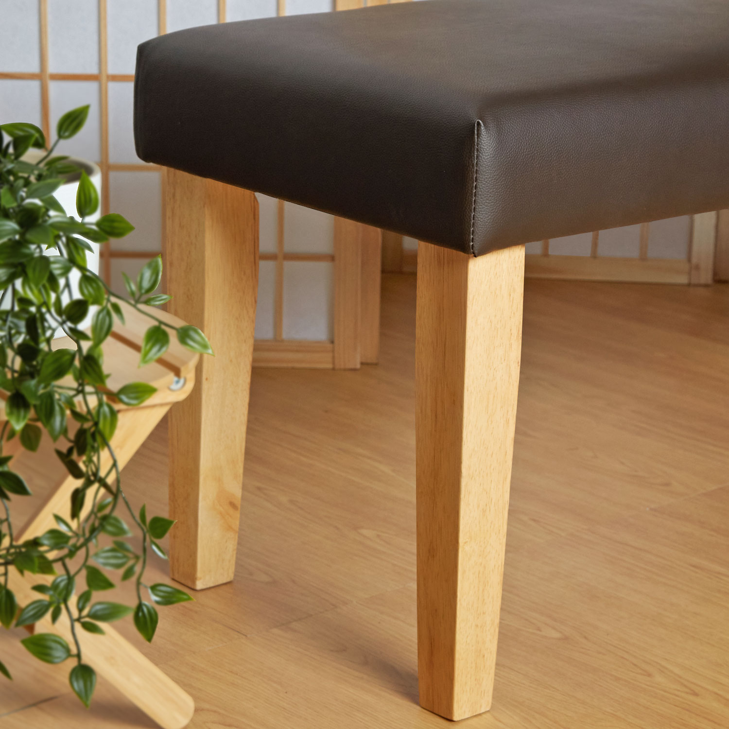 Bench PVC upholstered bench side bench 103 cm