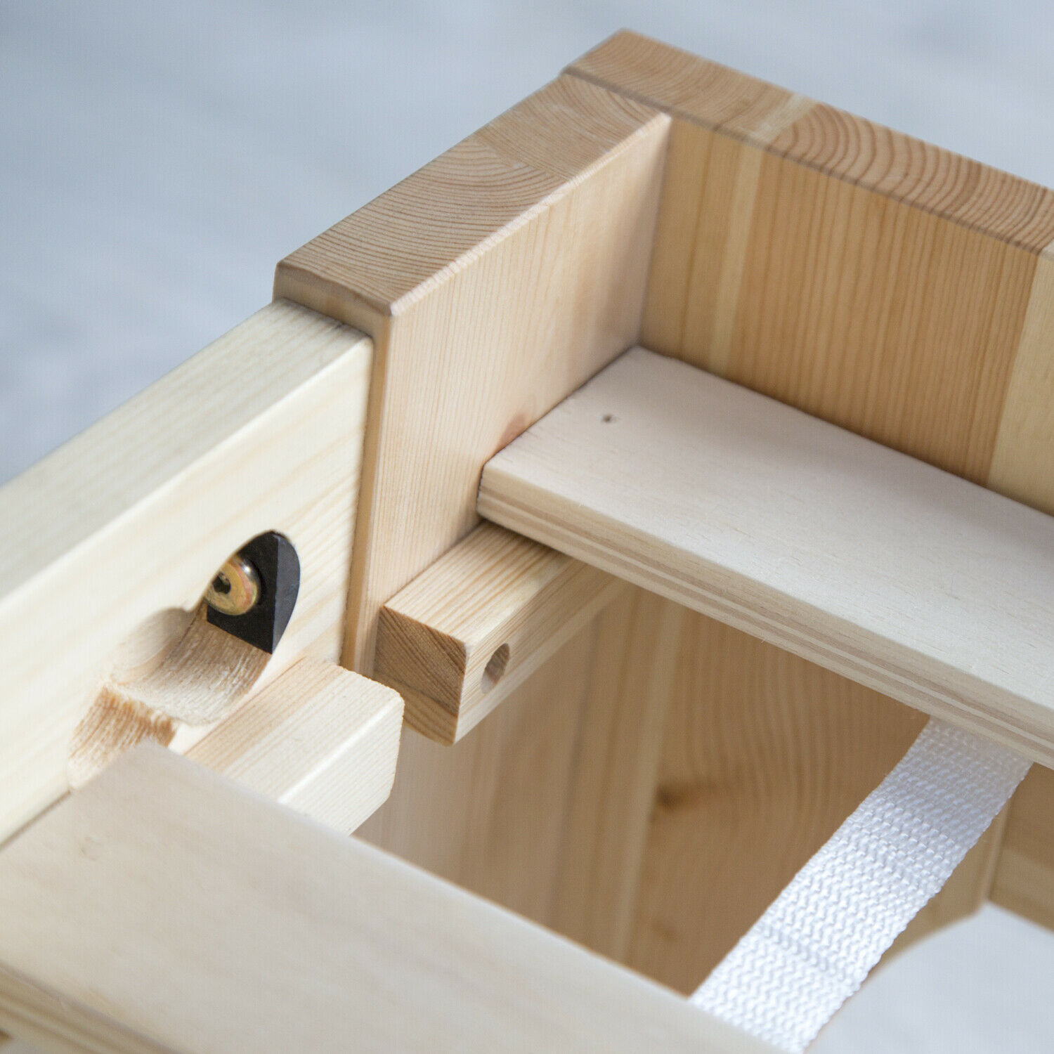 Wooden Bed 140x200 cm Natural Pine – Skandi-Style Double Bed with Slatted Base