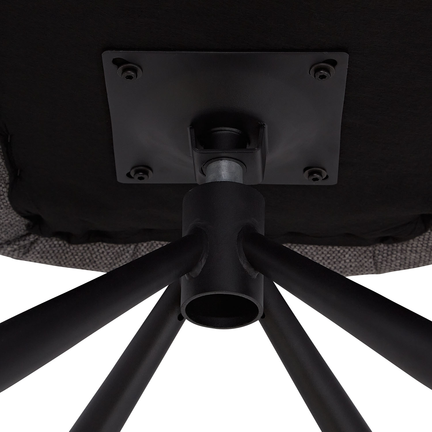 Dining Chair Set of 6 Modern Egg Chairs Anthracite Fabric Armchairs Dining Room Chairs Upholstered Chairs Eames Chairs