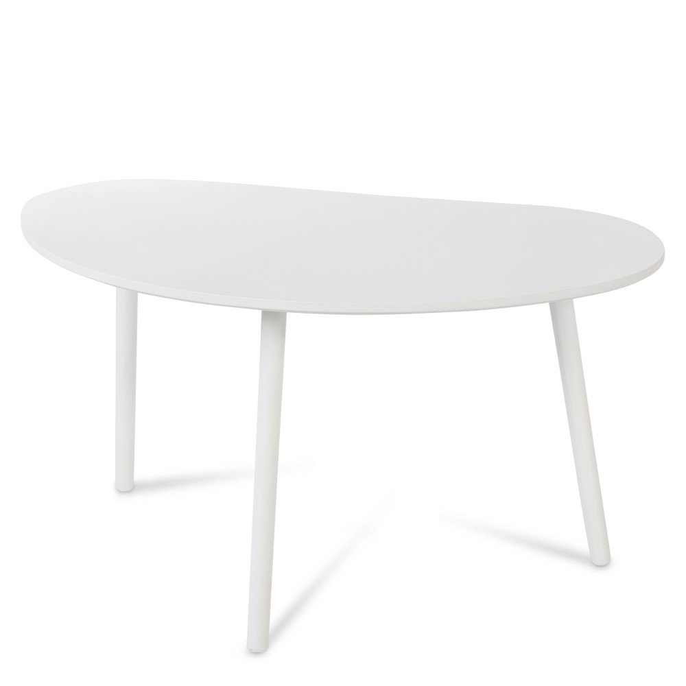 Side Table Occasional Table Coffee Table White Wooden Table Kidney Table Wood