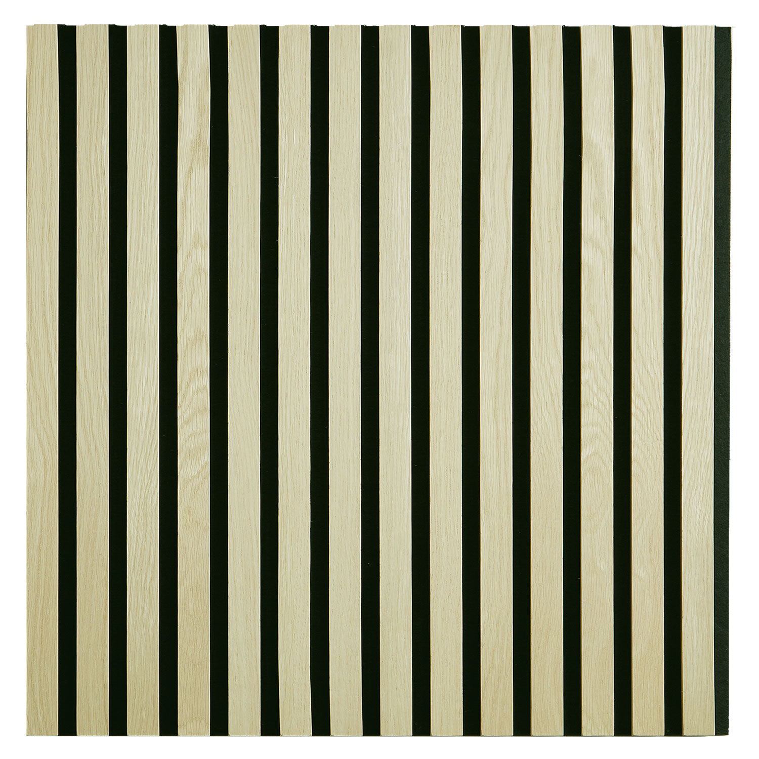 Acoustic Panels Wall Panels 60 x 60 cm Cream | Wood | 4-piece Set | 3D Strips