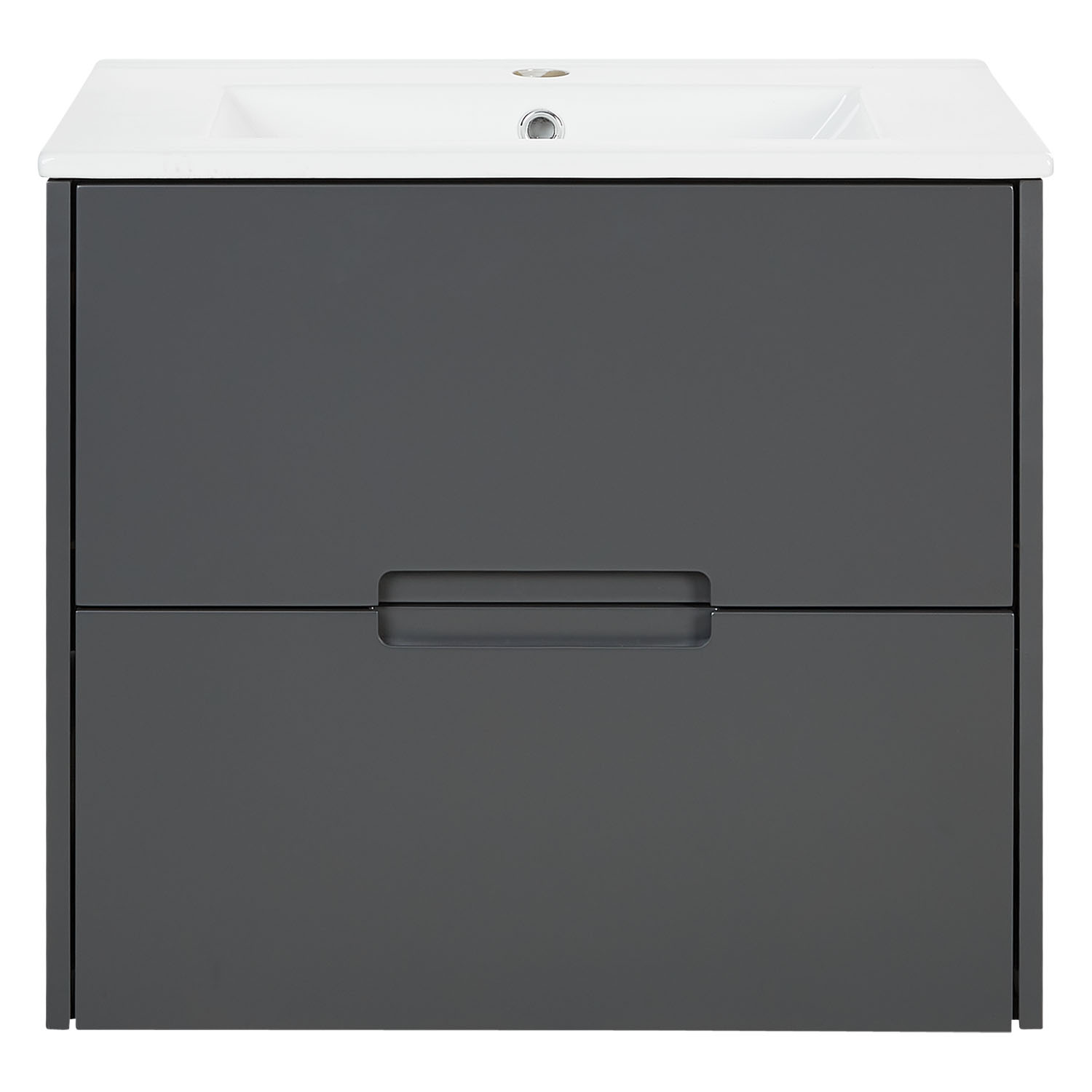 Bathroom cabinet 60 cm Wood Grey Storage Vanity unit Bathroom furniture Sink unit Washroom wall cabinet 