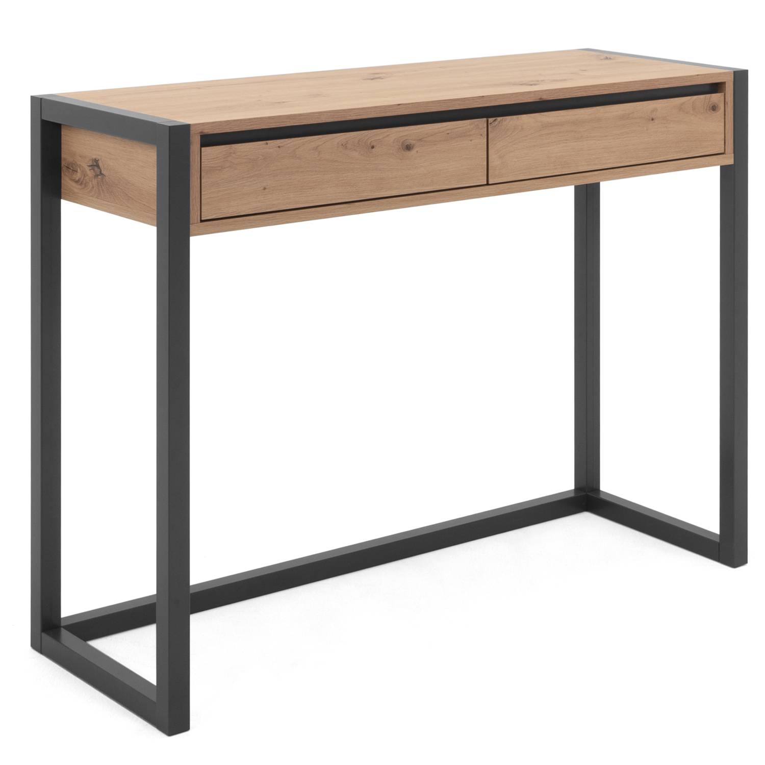 Console Table with 2 Drawers Hallway Furniture Desk Wood Industrial Style Storage
