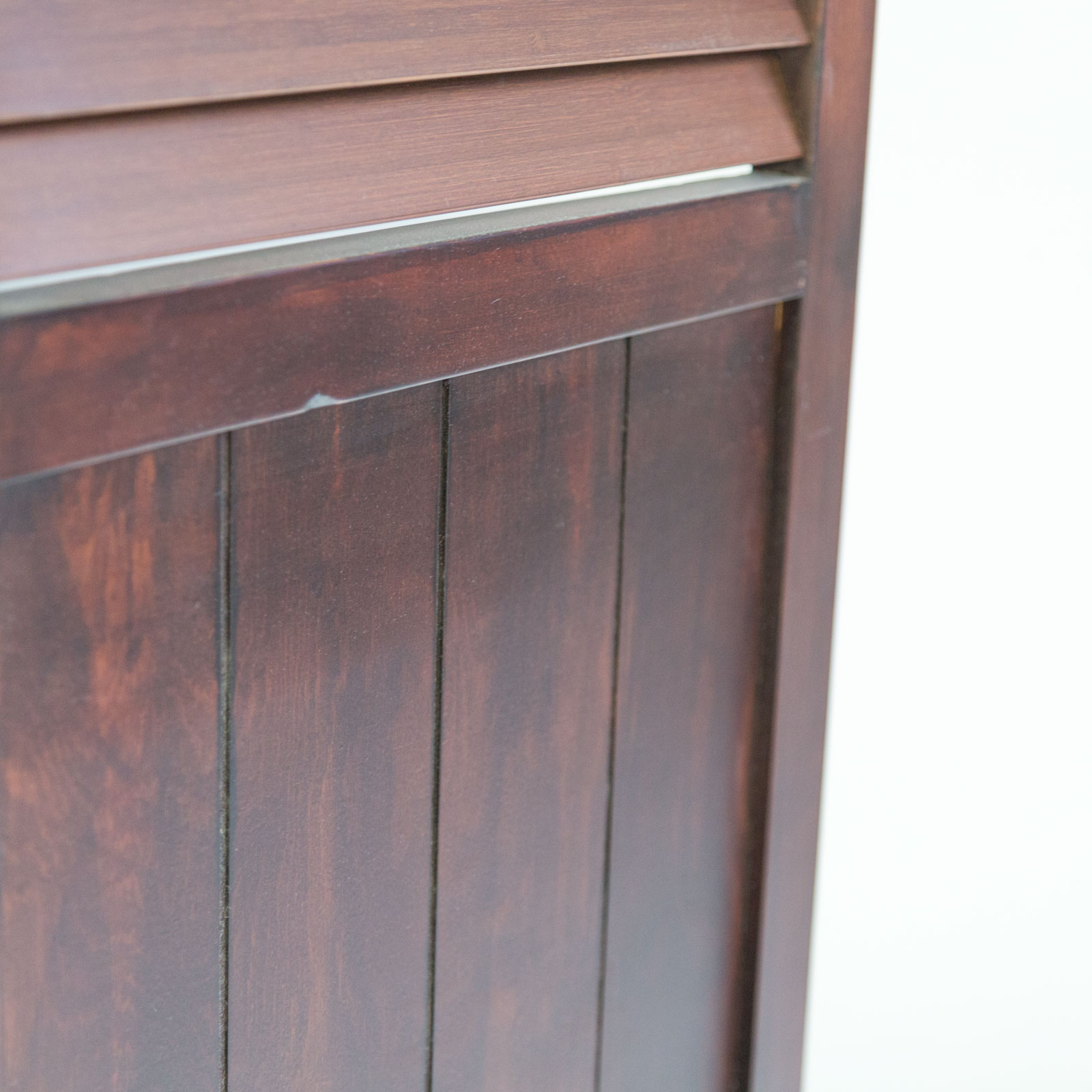 Paravent Brown Wooden Slats | 3-panel | Wood | Room Divider Partition Privacy Screen