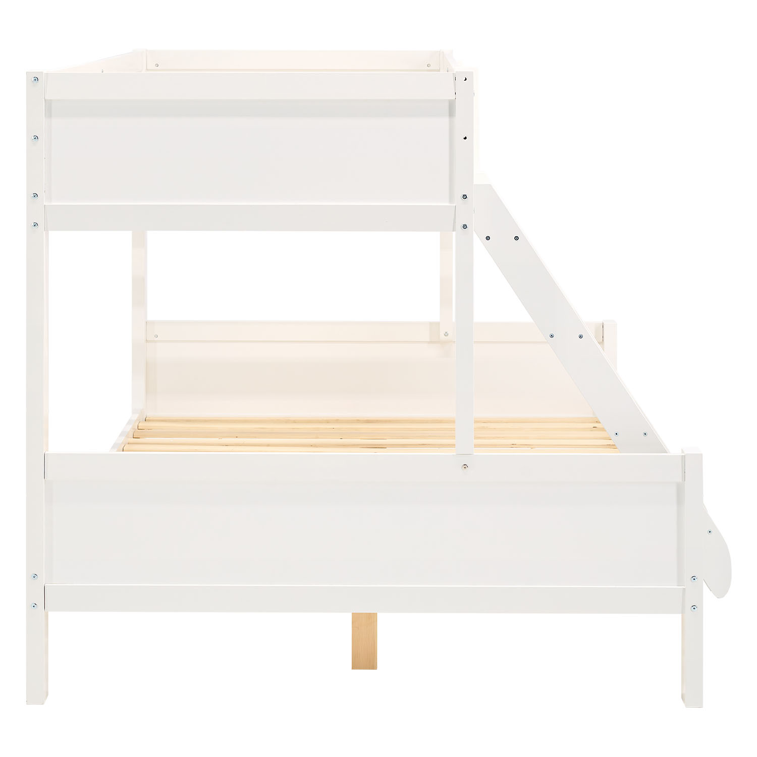 Bunk Bed 2 Sleeping Areas 90x200 cm and 140x200 cm | White