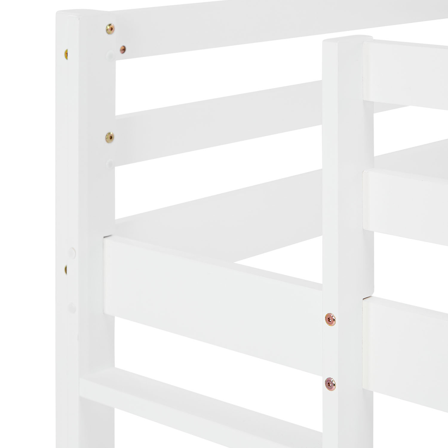 Loft Bed Kids 90x200 cm White | Slide | without Slatted Frame