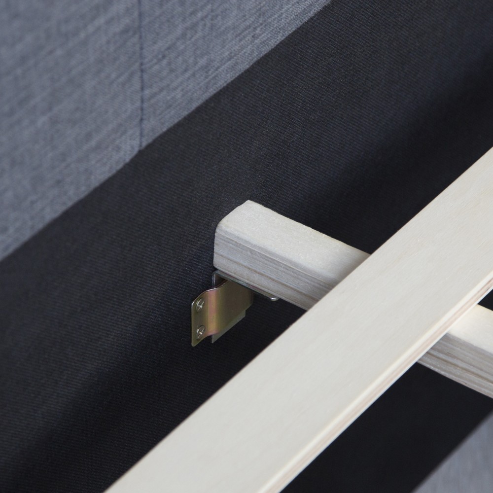 Upholstered bed rack 140 x 200 anthracite 2 Drawers