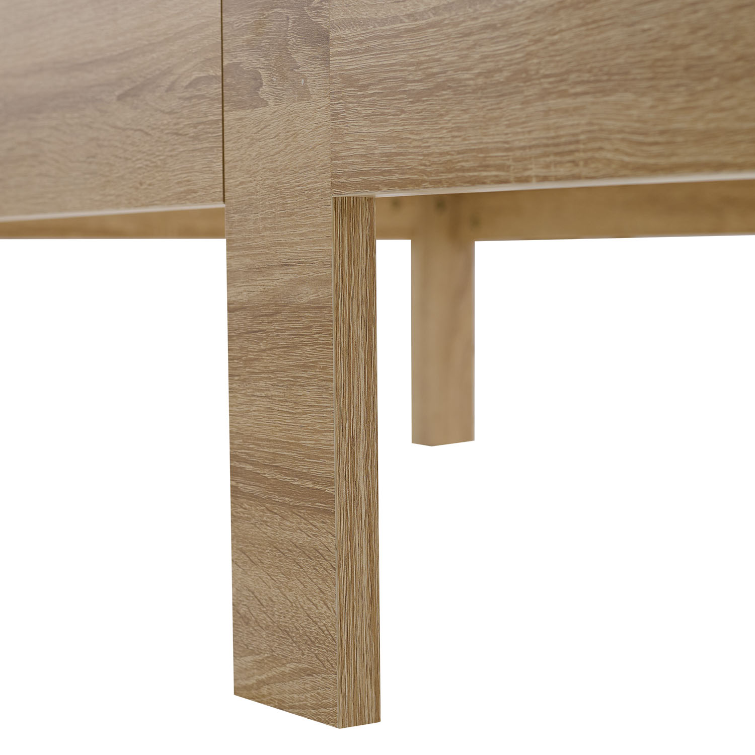Comfort Bed 100x200 cm Natural | Senior Bed Height Adjustable | Single Bed | Wood | without Slatted Frame