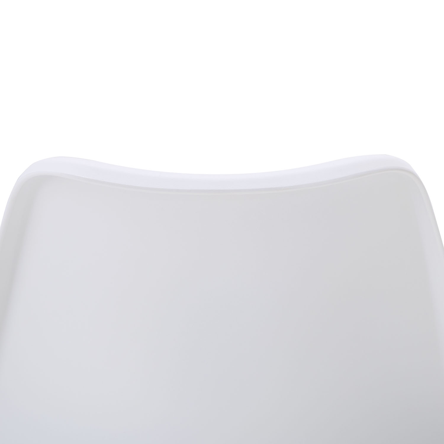 White Dining Chair – Modern Plastic Design Chair with Wooden Legs | Contemporary Kitchen & Dining Chair