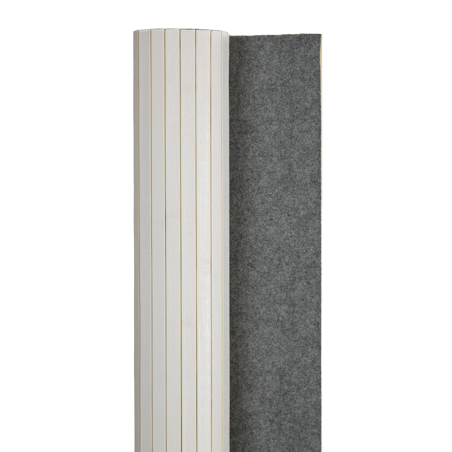 Paravent Bamboo Height 195 cm White Washed | Room Divider Partition Privacy Screen