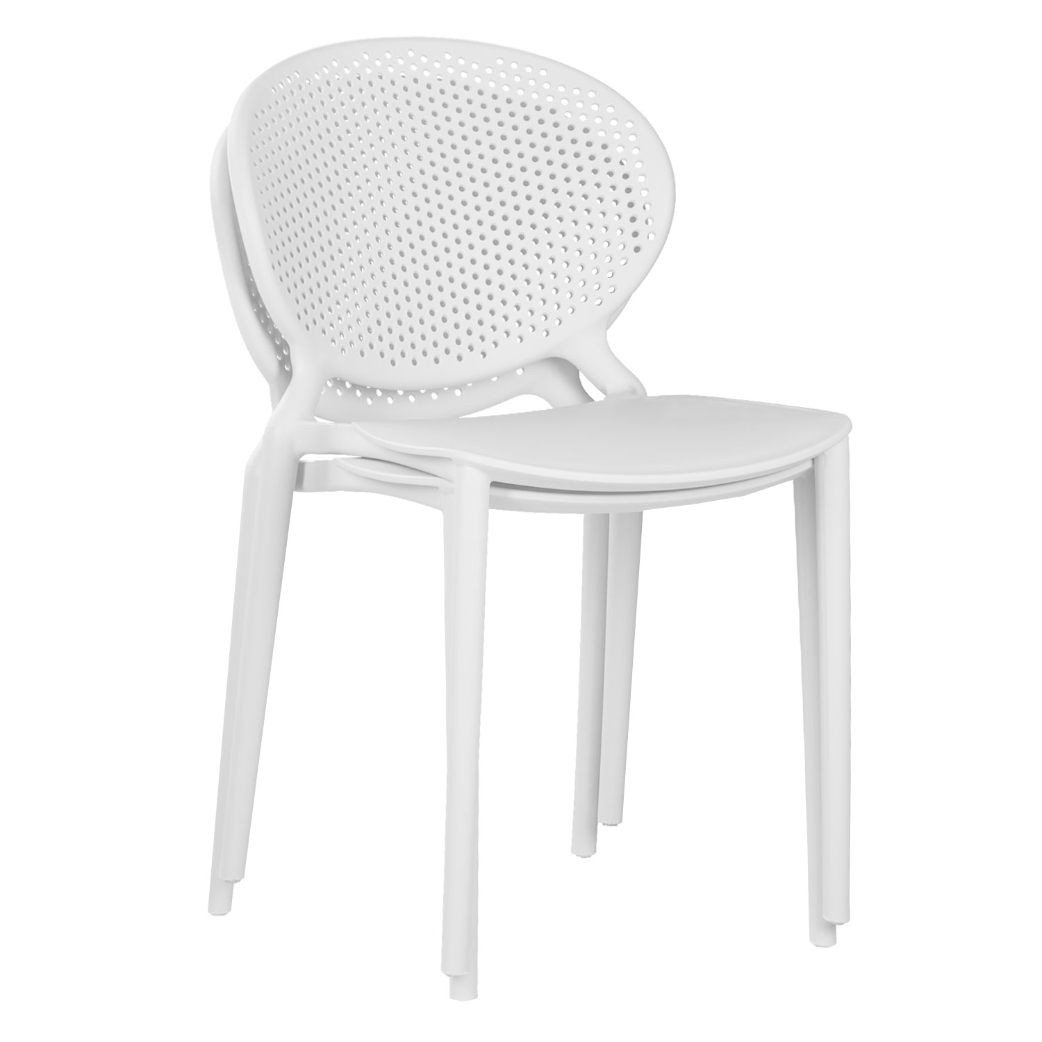 Modern Garden chair Set of 4 Camping chairs 5 different colours Outdoor chairs Plastic Stacking chairs Kitchen chairs