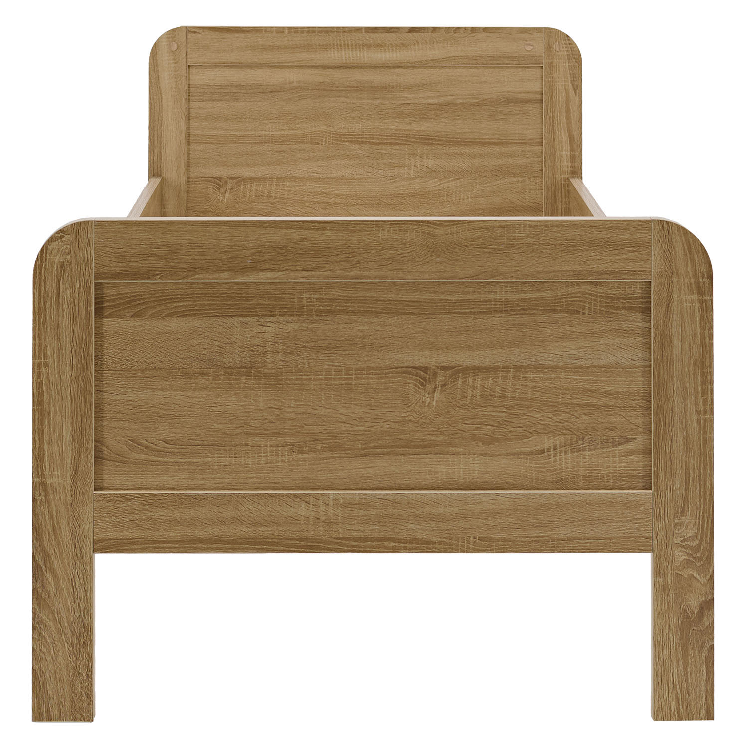 Comfort Bed 90x200 cm Natural | Senior Bed Height Adjustable | Single Bed | Wood | without Slatted Frame