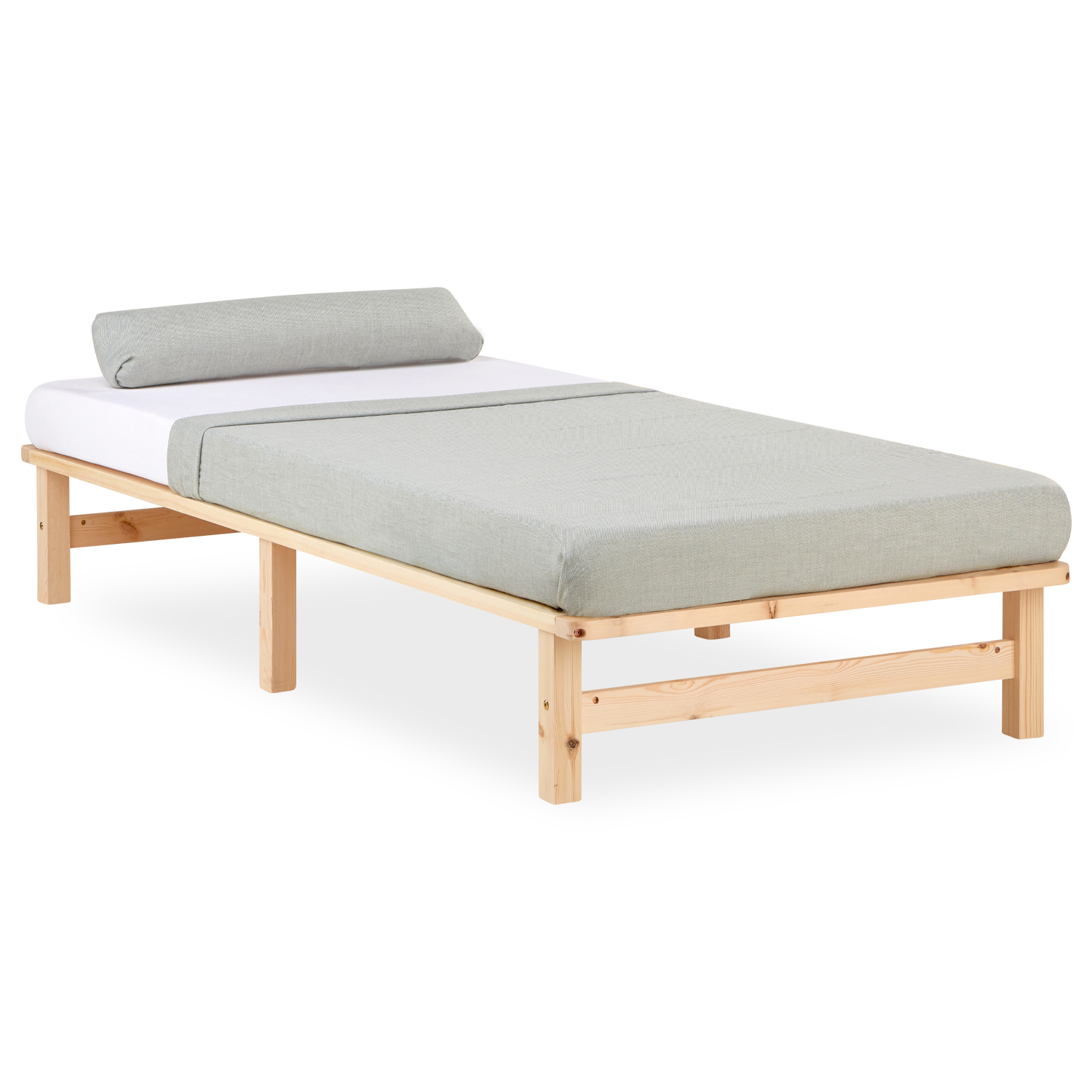 Pallet Bed Natural White Grey 90x200 140x200 cm with Slats Wooden Bed Solid Wood Bed Futon Bed Pallet Furniture 