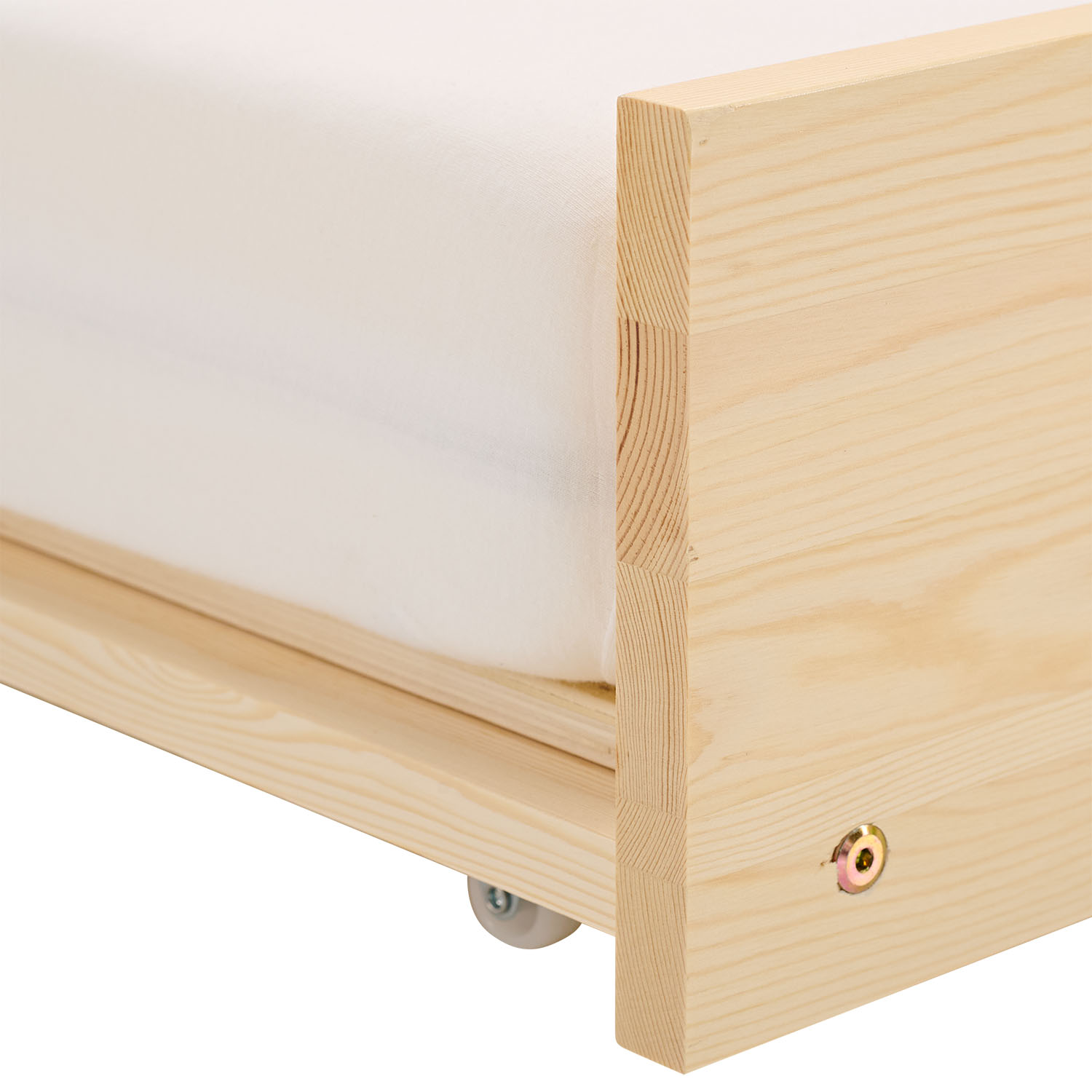 Wood Bed 90x200 cm Natural | Extendable to Double Bed | Cabin Bed | with Slatted Frame | Kids Youth Guest Bedroom
