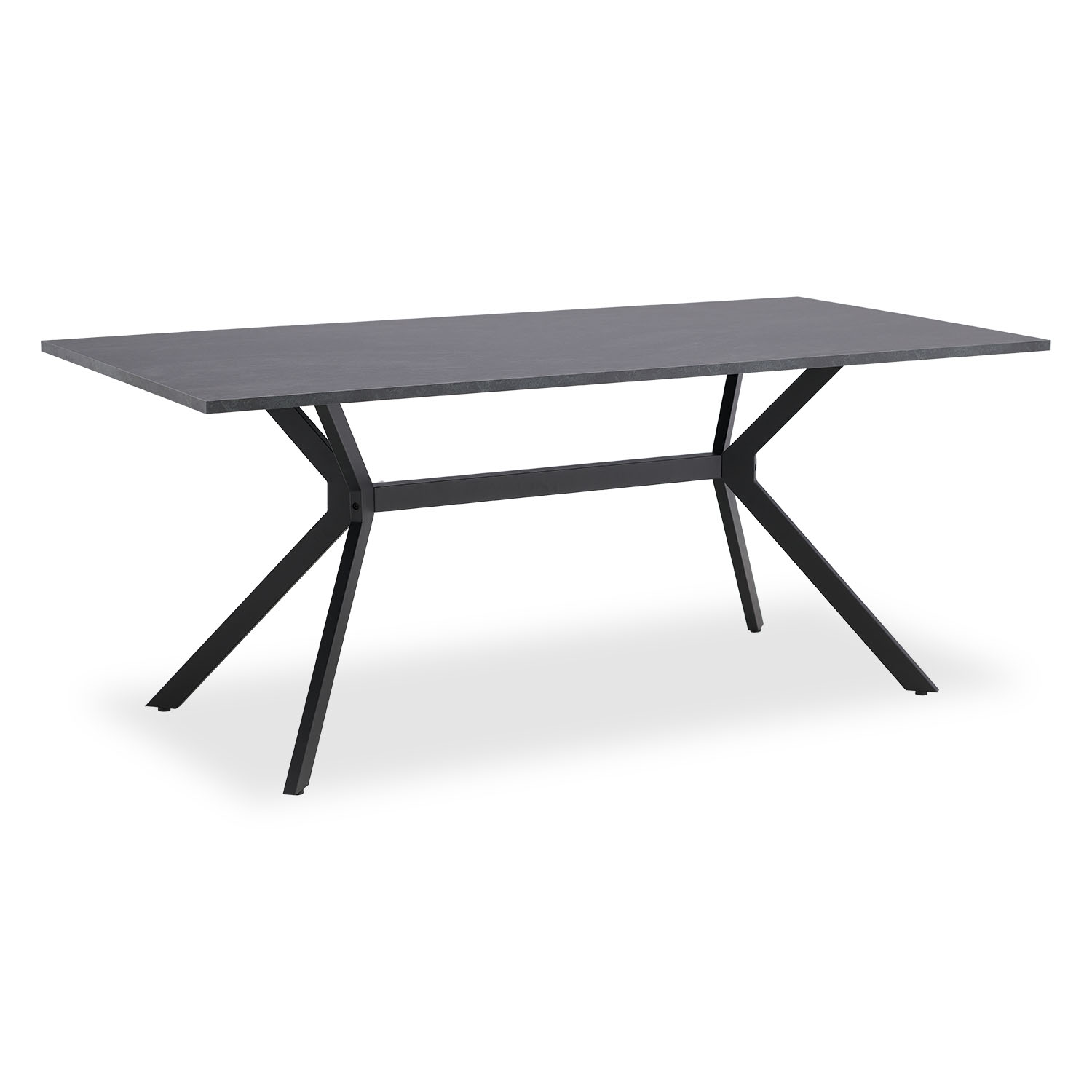 Modern Dining Table Kitchen Table 180x90 cm Anthracite Black Table 8 Seater Industrial Look