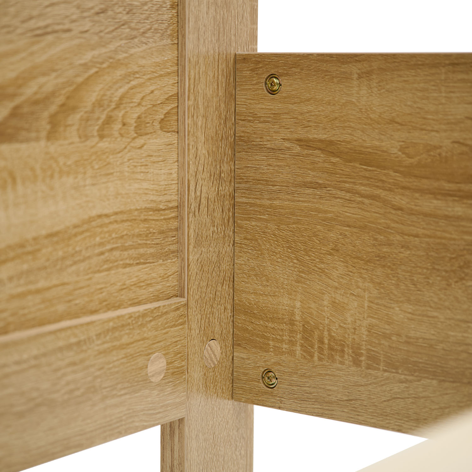 Comfort Bed 120x200 cm Natural | Senior Bed Height Adjustable | Single Bed | Wood | without Slatted Frame