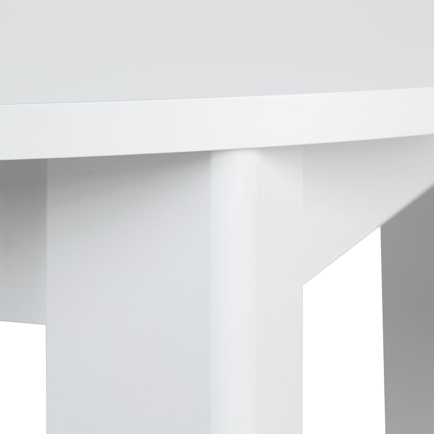 Modern Dining Table Round Kitchen Table Ø 106 cm Wooden Table Oak White 4 Seater