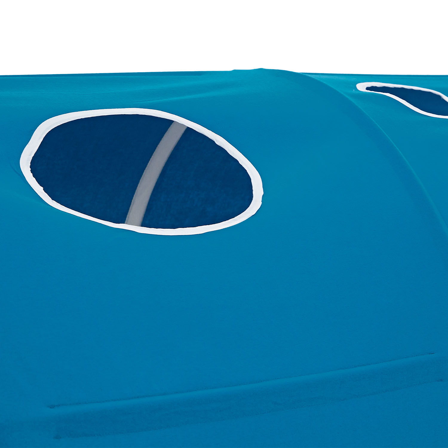 Loft Bed for Kids 90x200 cm White with Curtain in Blue | Tunnel | without Slatted Frame