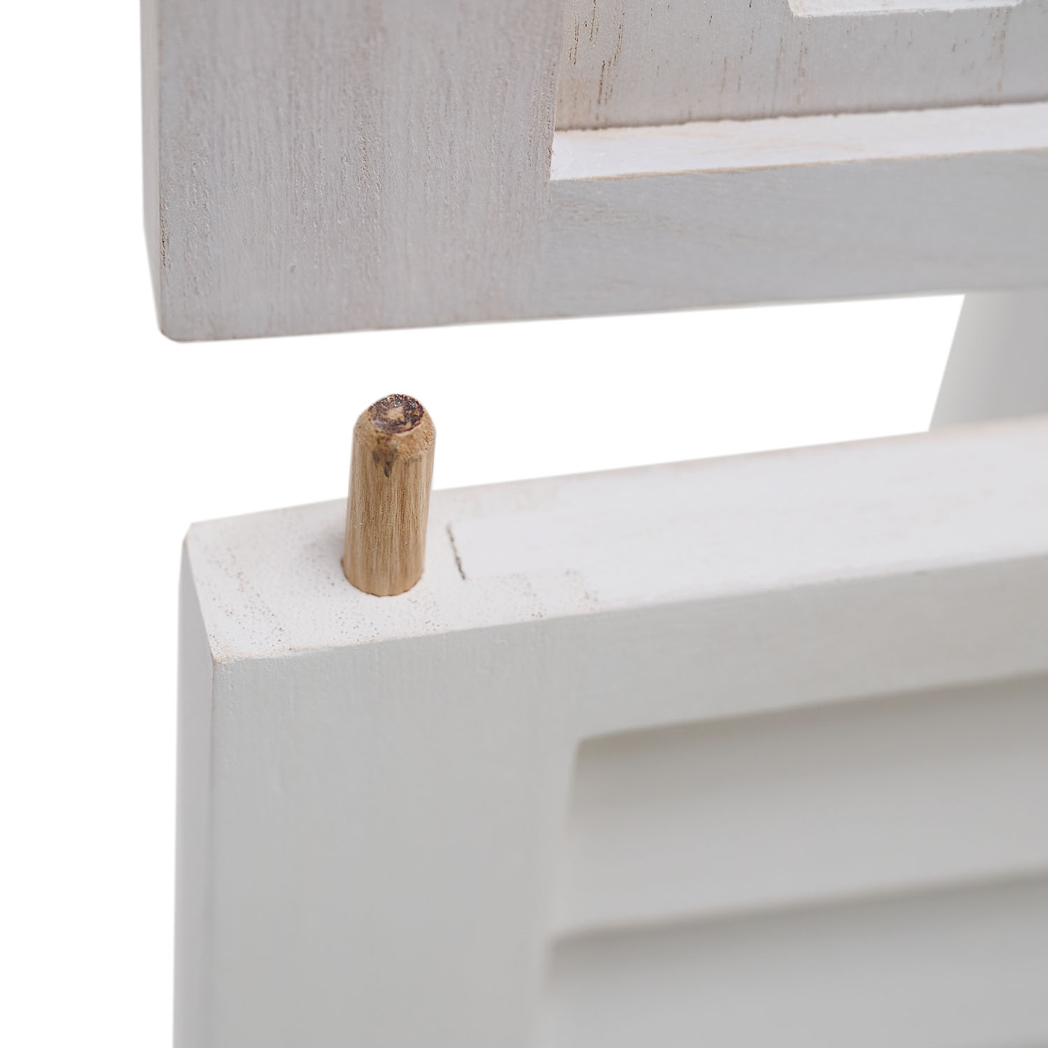 Paravent White Rattan-Style Decorations | 3-panel | Wood | Room Divider Partition Privacy Screen