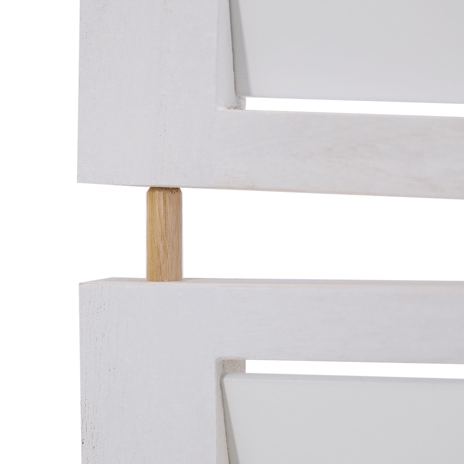 Paravent White Wooden Slats | 3-panel | Wood | Room Divider Partition Privacy Screen