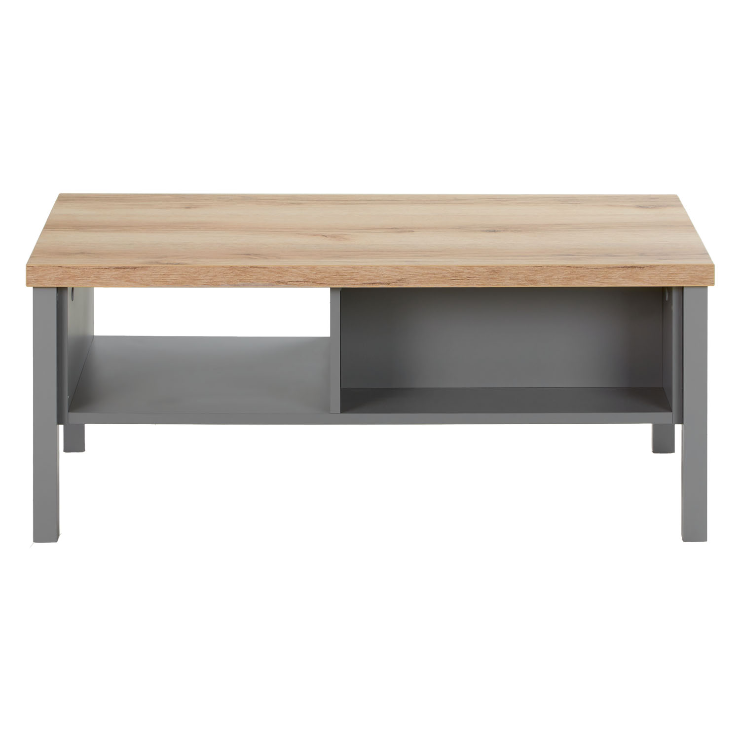 Coffee Table 110x60 cm Living Room Table Grey Wooden Table Storage Drawer