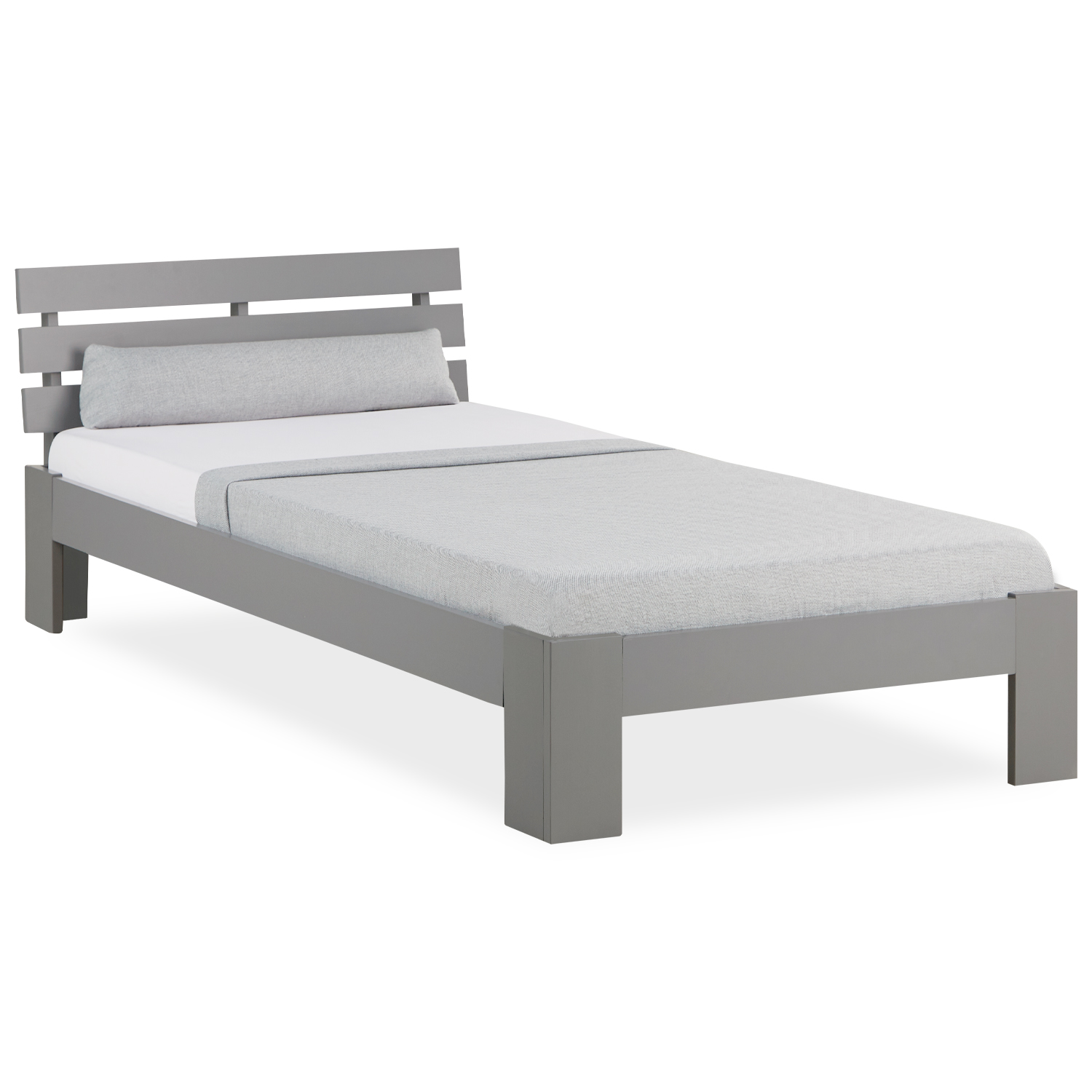 Wooden bed 90 120 140 160 180 cm white natural or grey double bed futon bed frame solid wood single bed