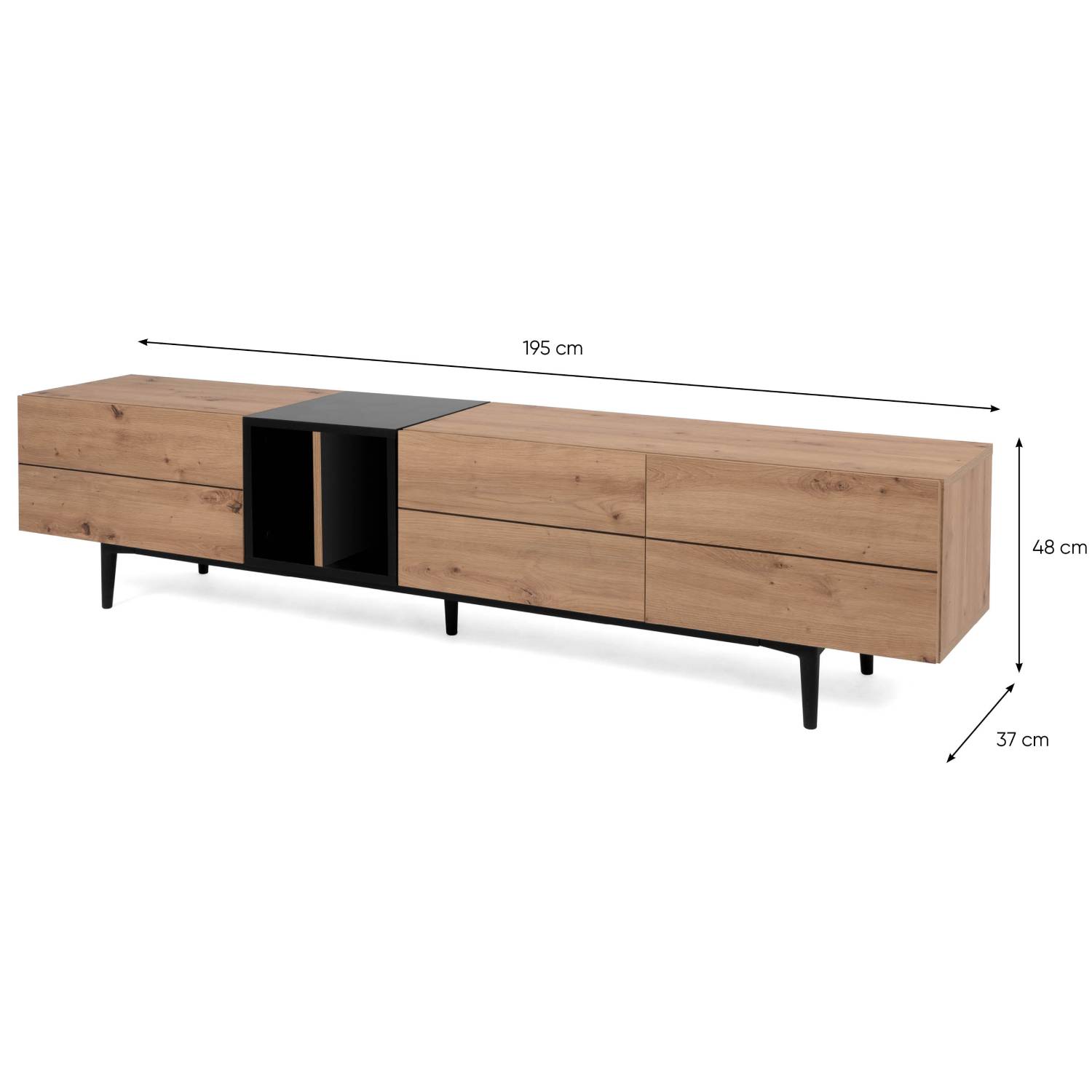 TV Board TV Cabinet TV Stand Sideboard Storage Wood Media Unit