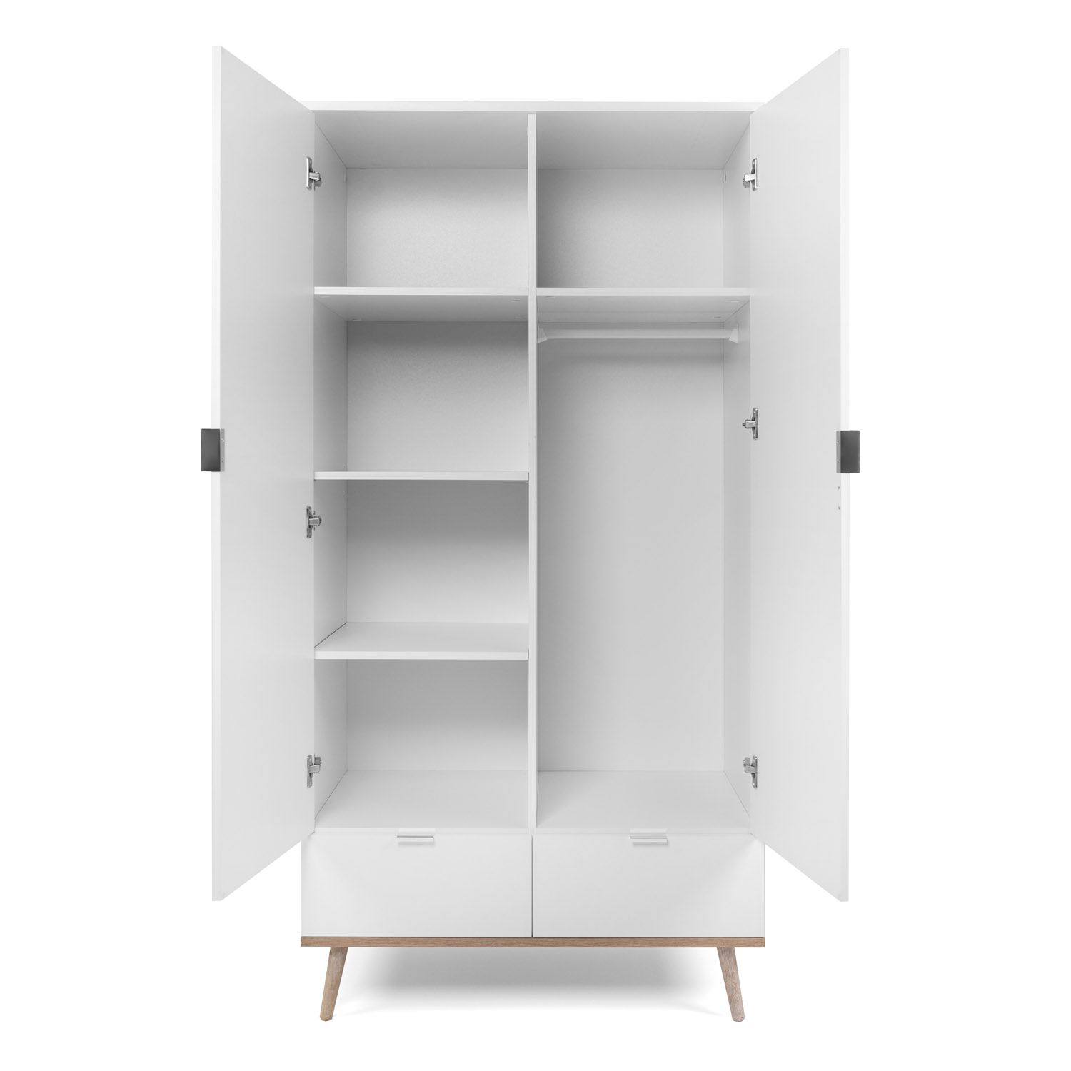 Wardrobe Closet White180 cm Wood Cabinet 2 Doors Hallway Cabinet Multipurpose Cabinet