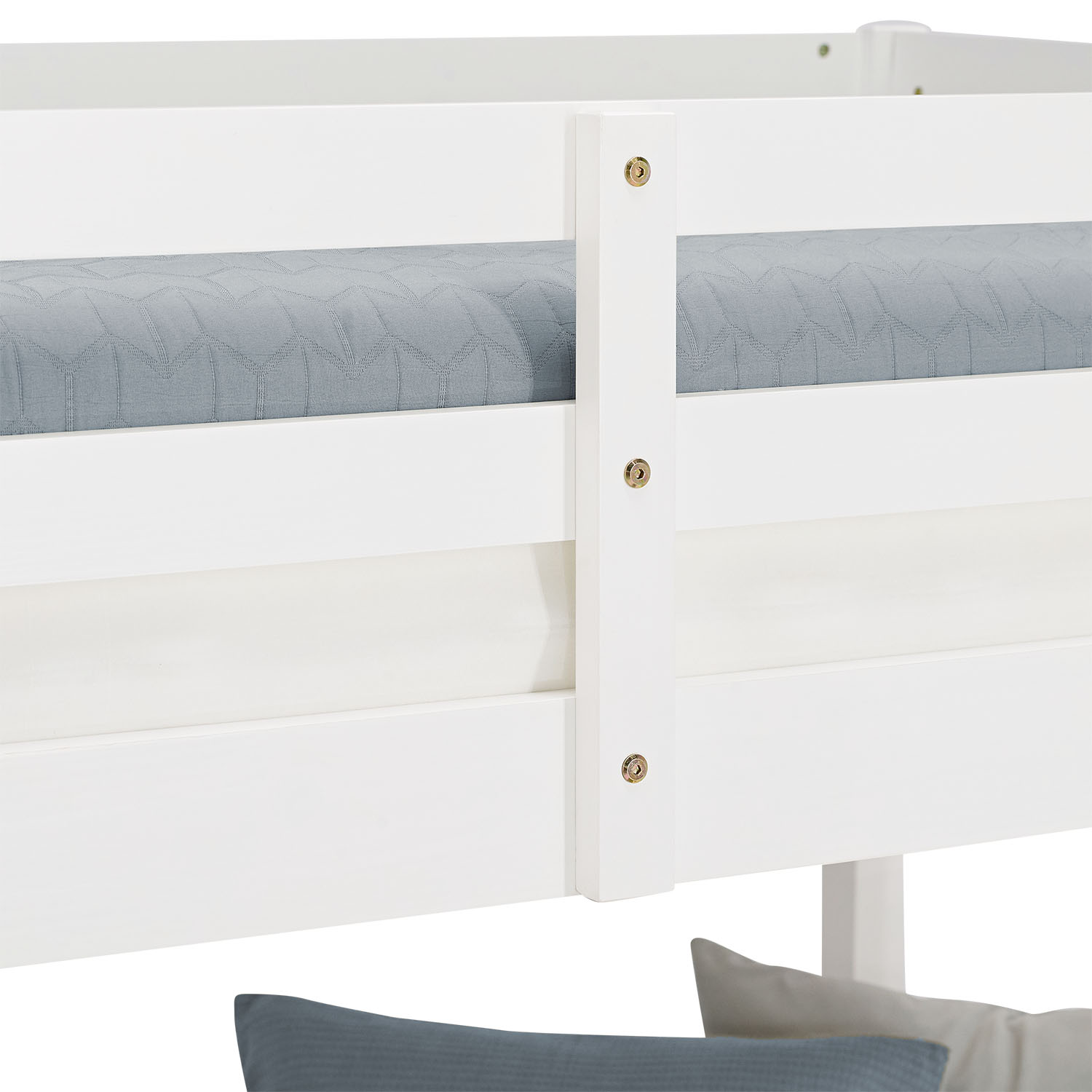 Bunk Bed 2 Sleeping Areas 90x200 cm and 140x200 cm | White