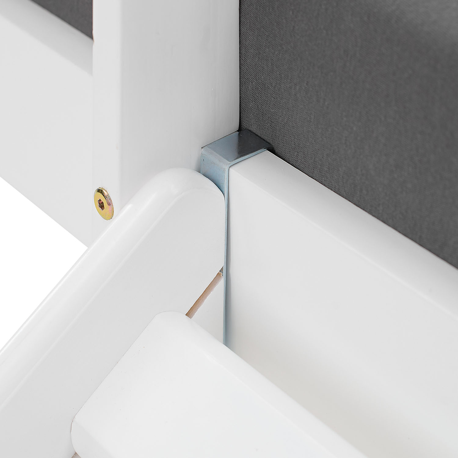 Loft Bed Kids 90x200 cm White | Slide | without Slatted Frame