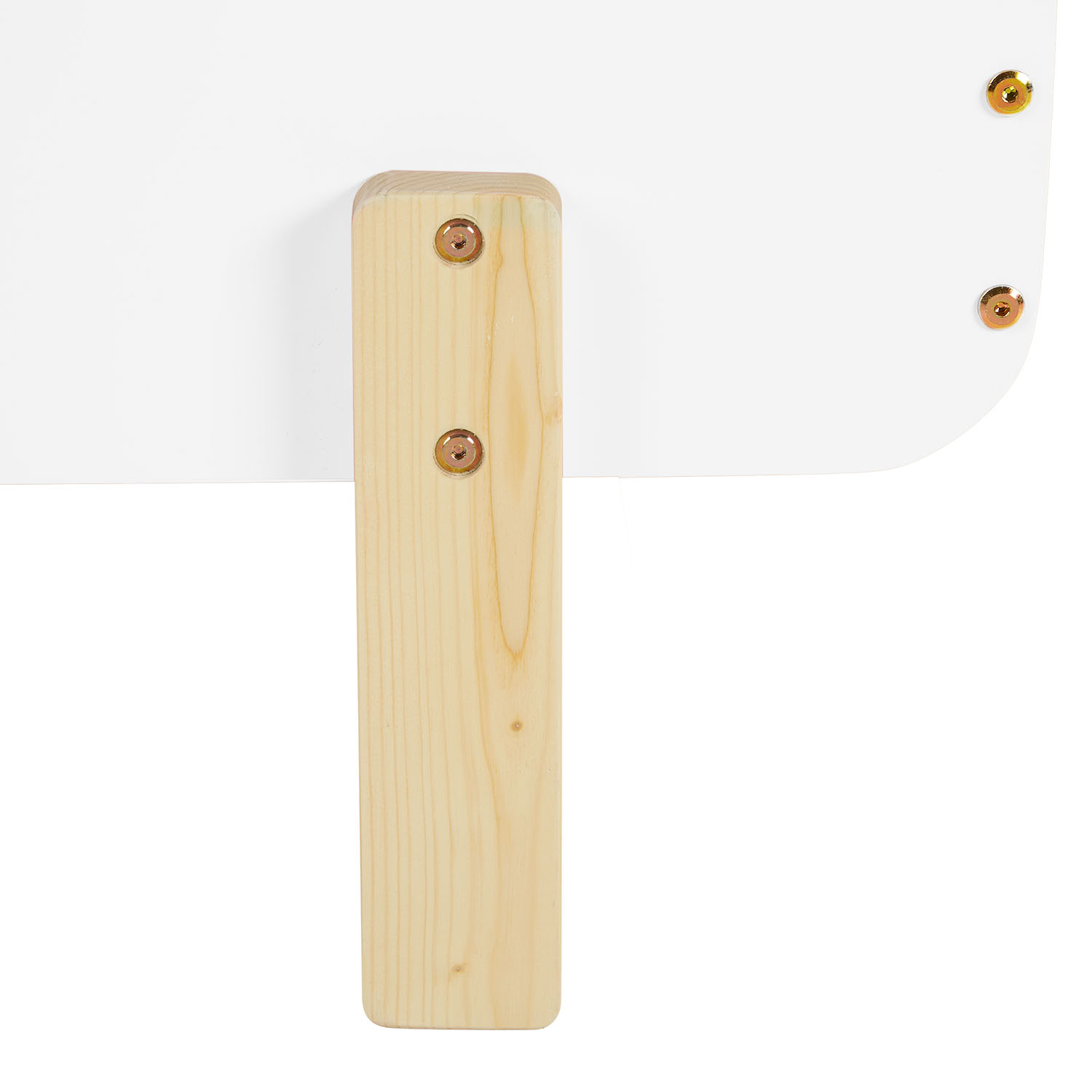 Wood Bed 90x200 cm White Natural | Retro Bed | Single Bed | with Slatted Frame | Kids Youth Guest Bedroom