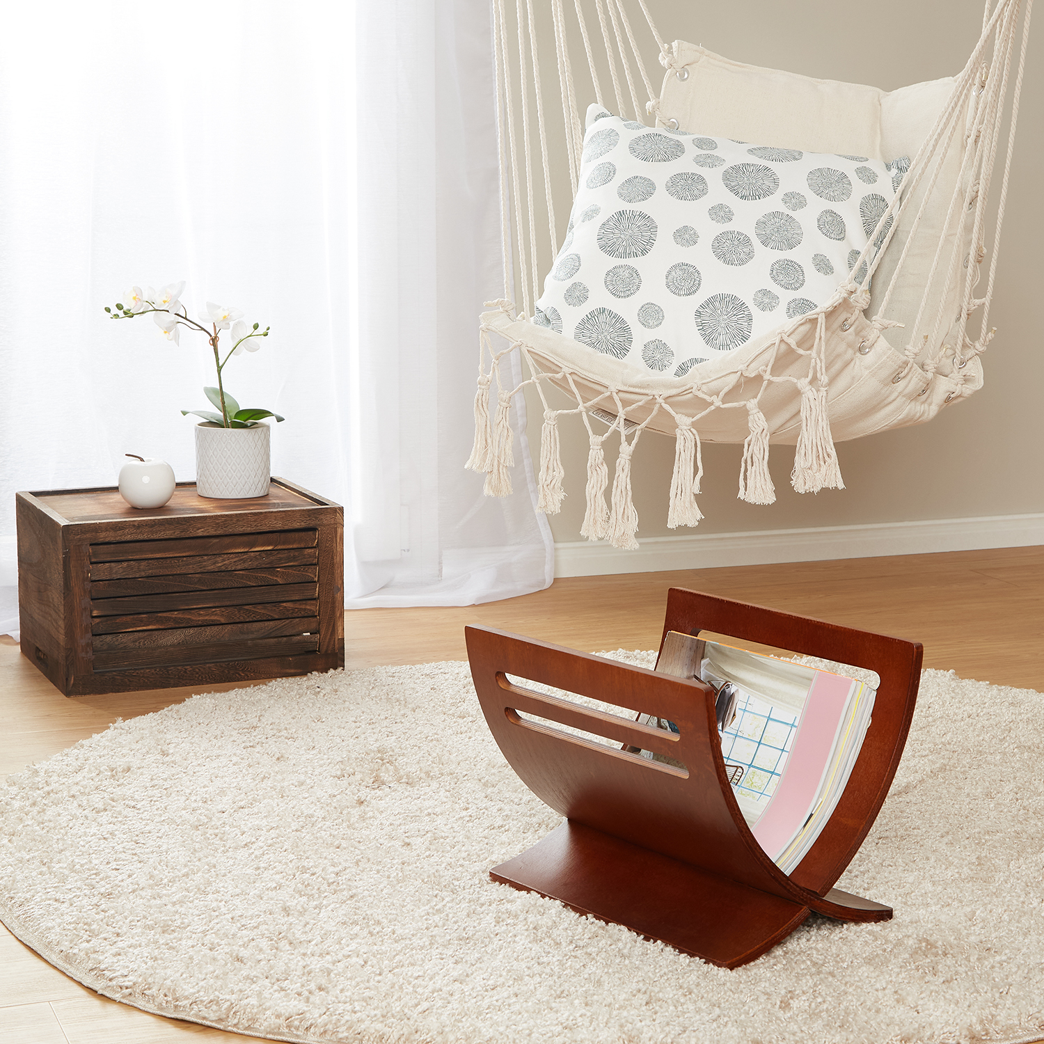 Newspaper Rack magazine holder brown