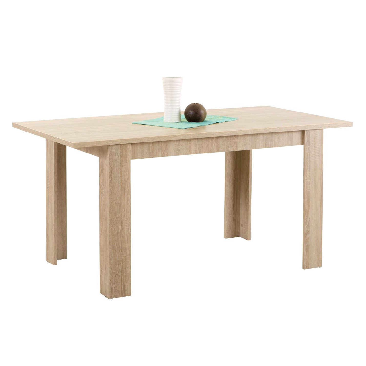 Modern Dining Table Kitchen Table Wooden Table 120x80 cm Oak 6 Seater Extendable