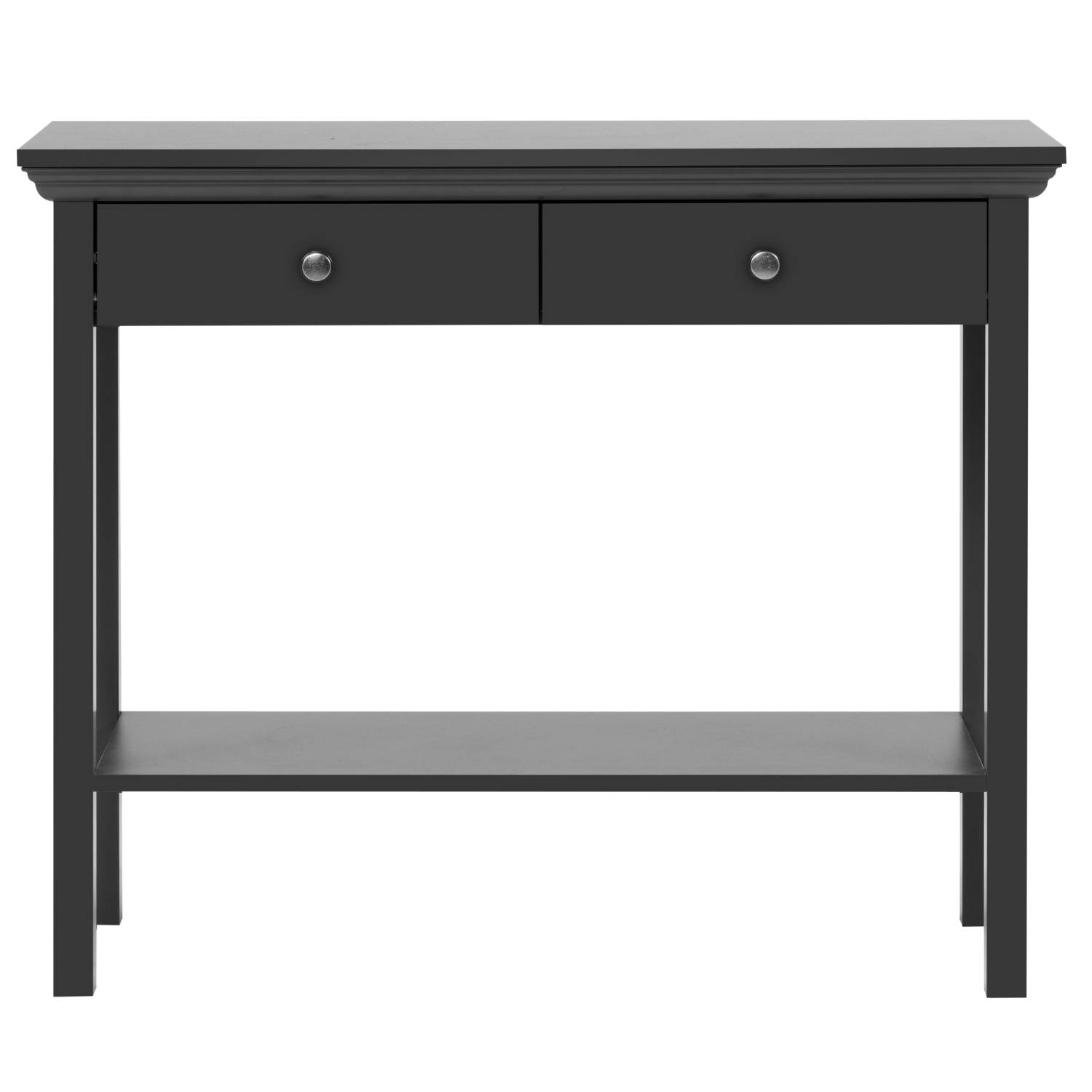 Console Table with 2 Drawers Anthracite Hallway Table Desk Wood Country Style Storage