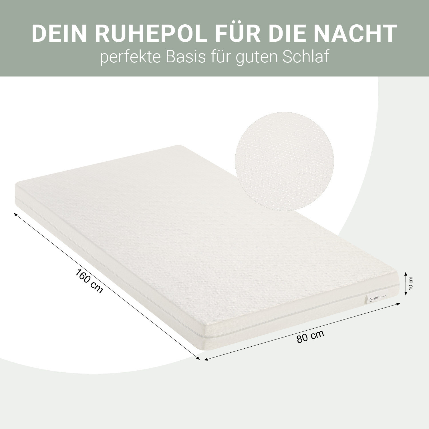 Children´s Mattress 80x160 Kids Mattress Foam Mattress White