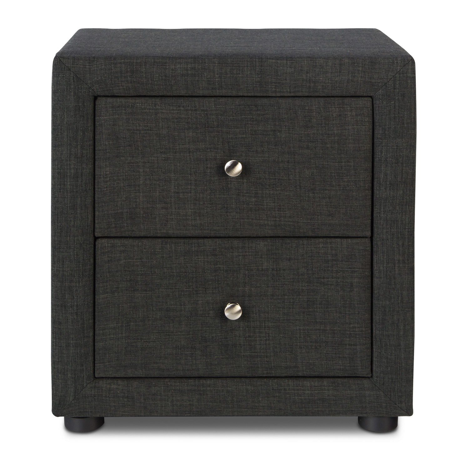 Bedside table nightstand bedroom night chest drawers side table grey fabric