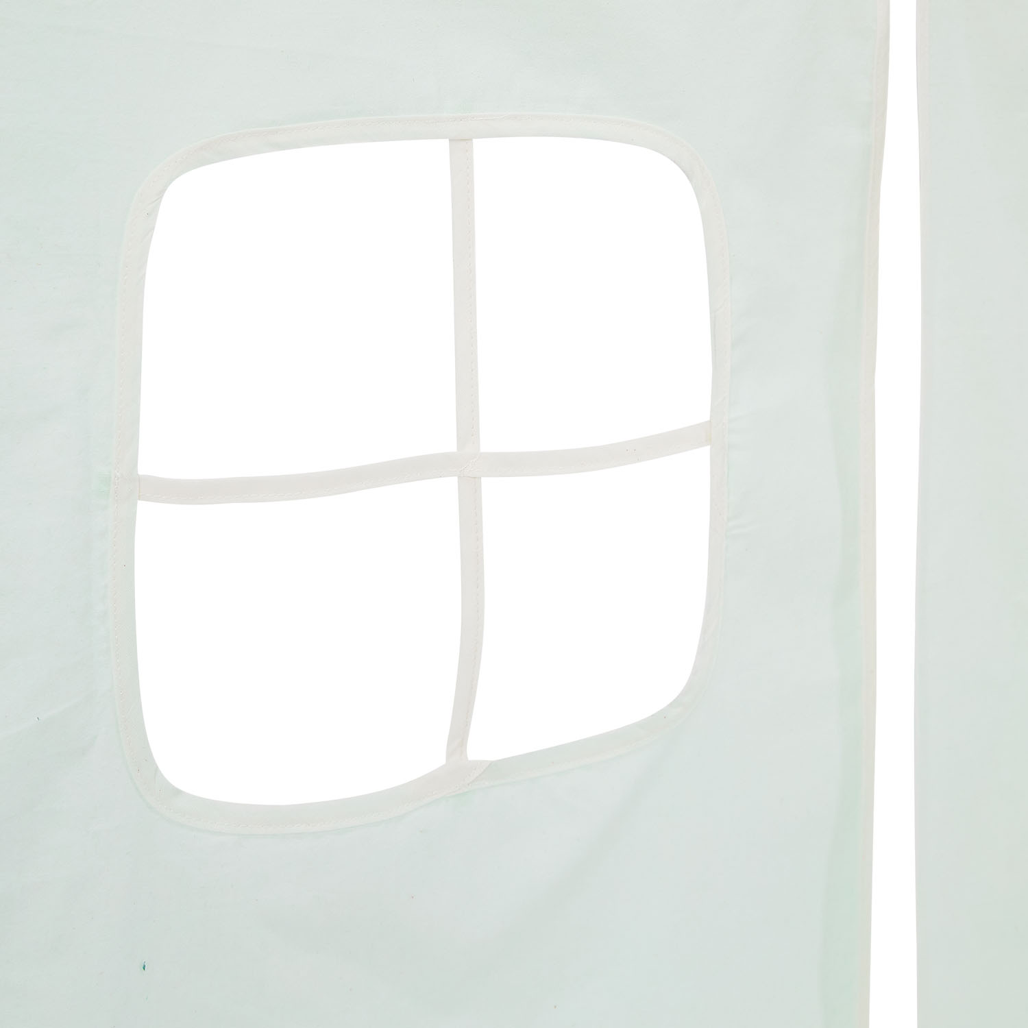 Loft Bed for Kids 90x200 cm White with Curtain in Mint Green | without Slatted Frame