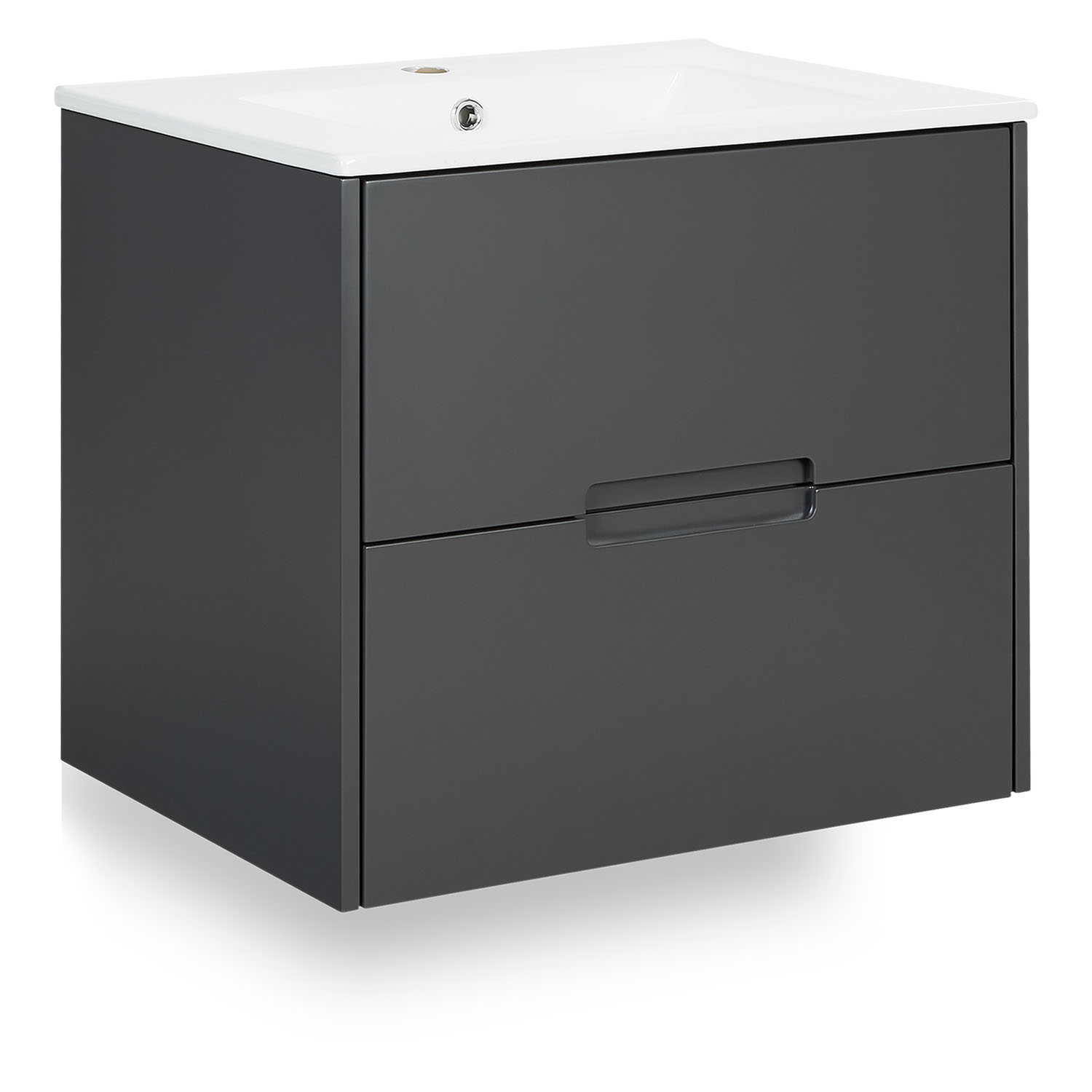 Bathroom cabinet 60 cm Wood Grey Storage Vanity unit Bathroom furniture Sink unit Washroom wall cabinet 