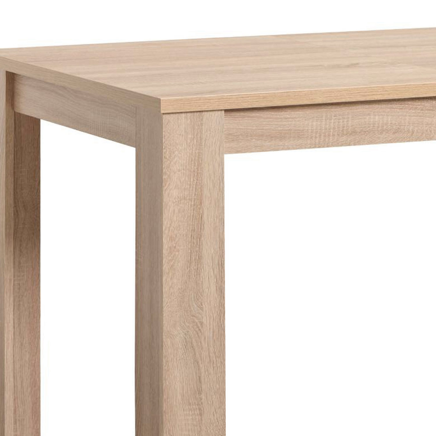 5-Piece Dining Set: Extendable oak dining table (120–153 cm) with 4 light gray velvet-upholstered chairs and gold metal legs