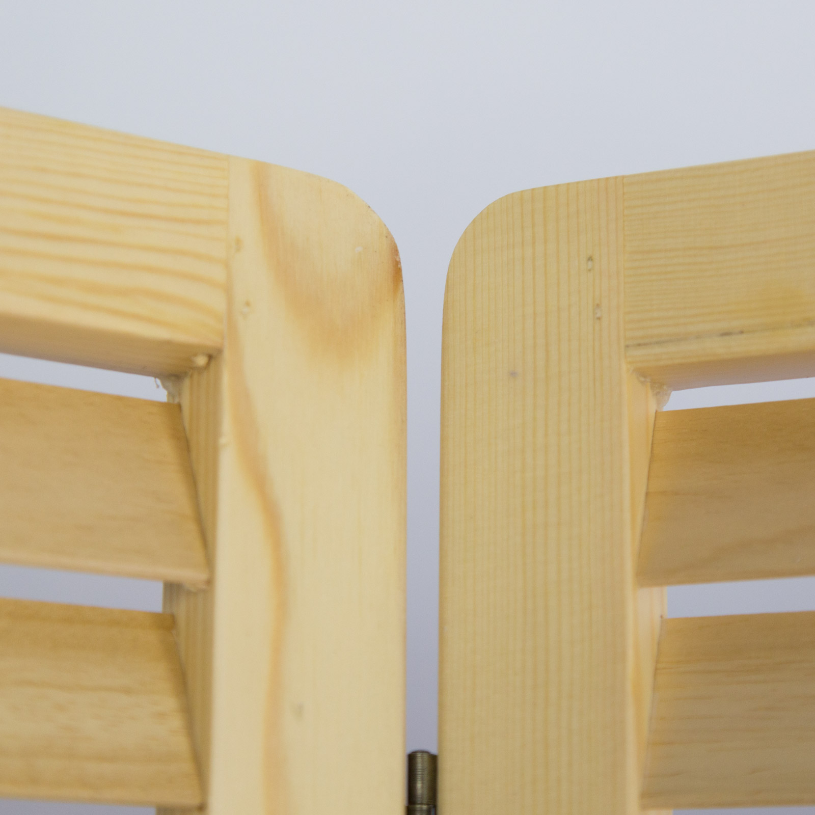 Paravent Natural Wooden Slats | 3-panel | Wood | Room Divider Partition Privacy Screen